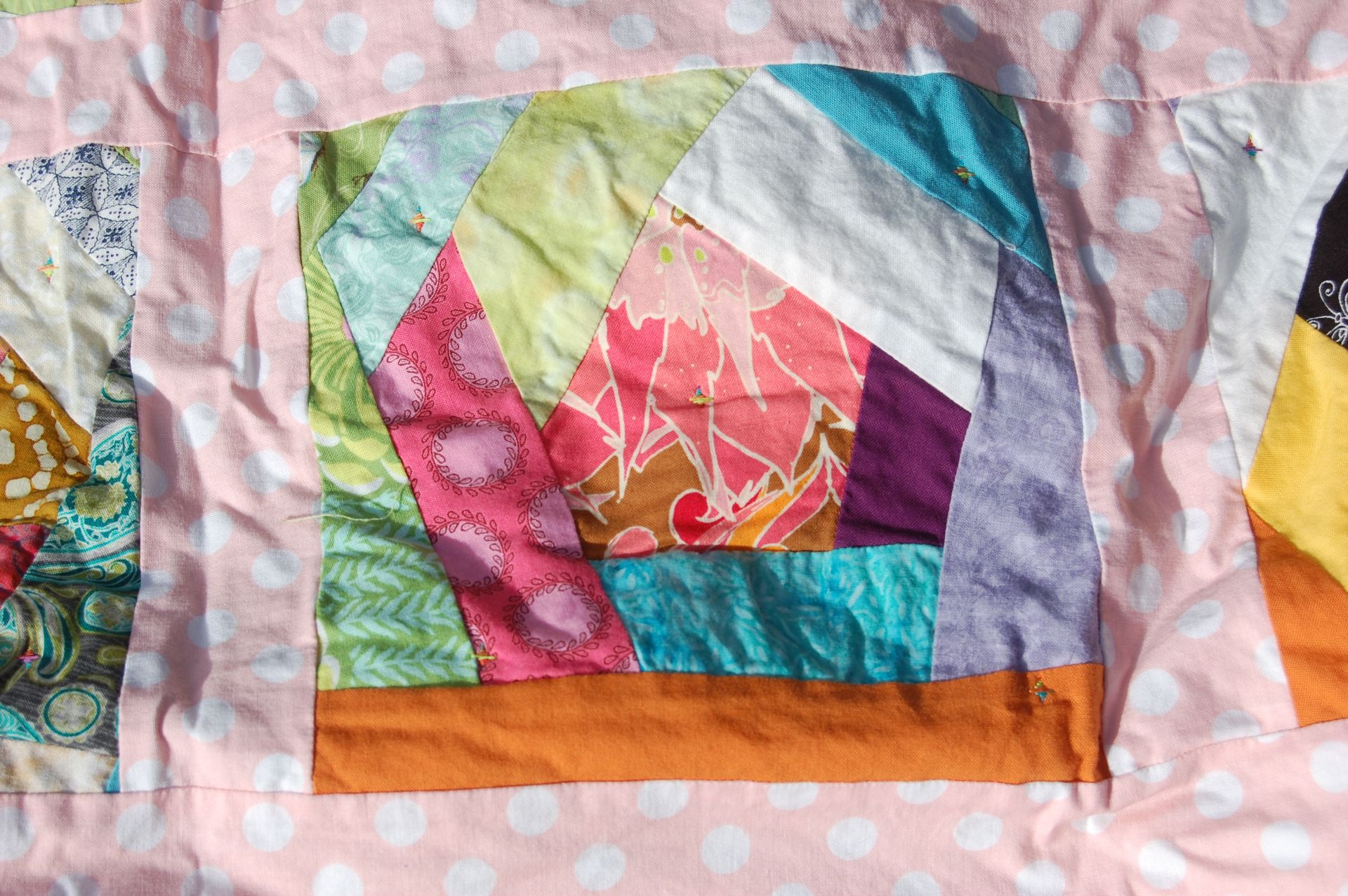 Crazy House Throw Quilt 4 