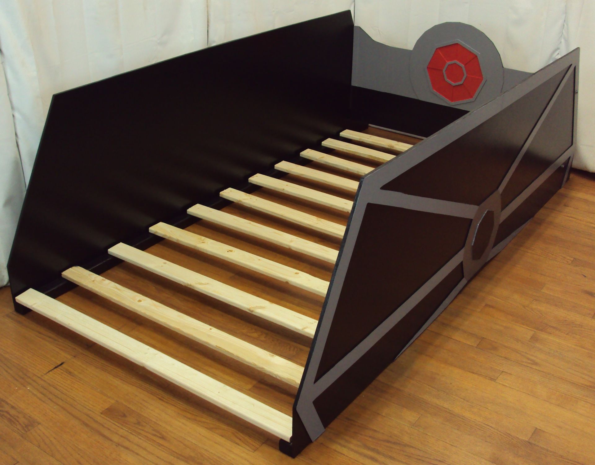 Tie Starfighter Twin Kids Bed Frame - Handcrafted - Space Themed Children's Bedroom Furniture 4 