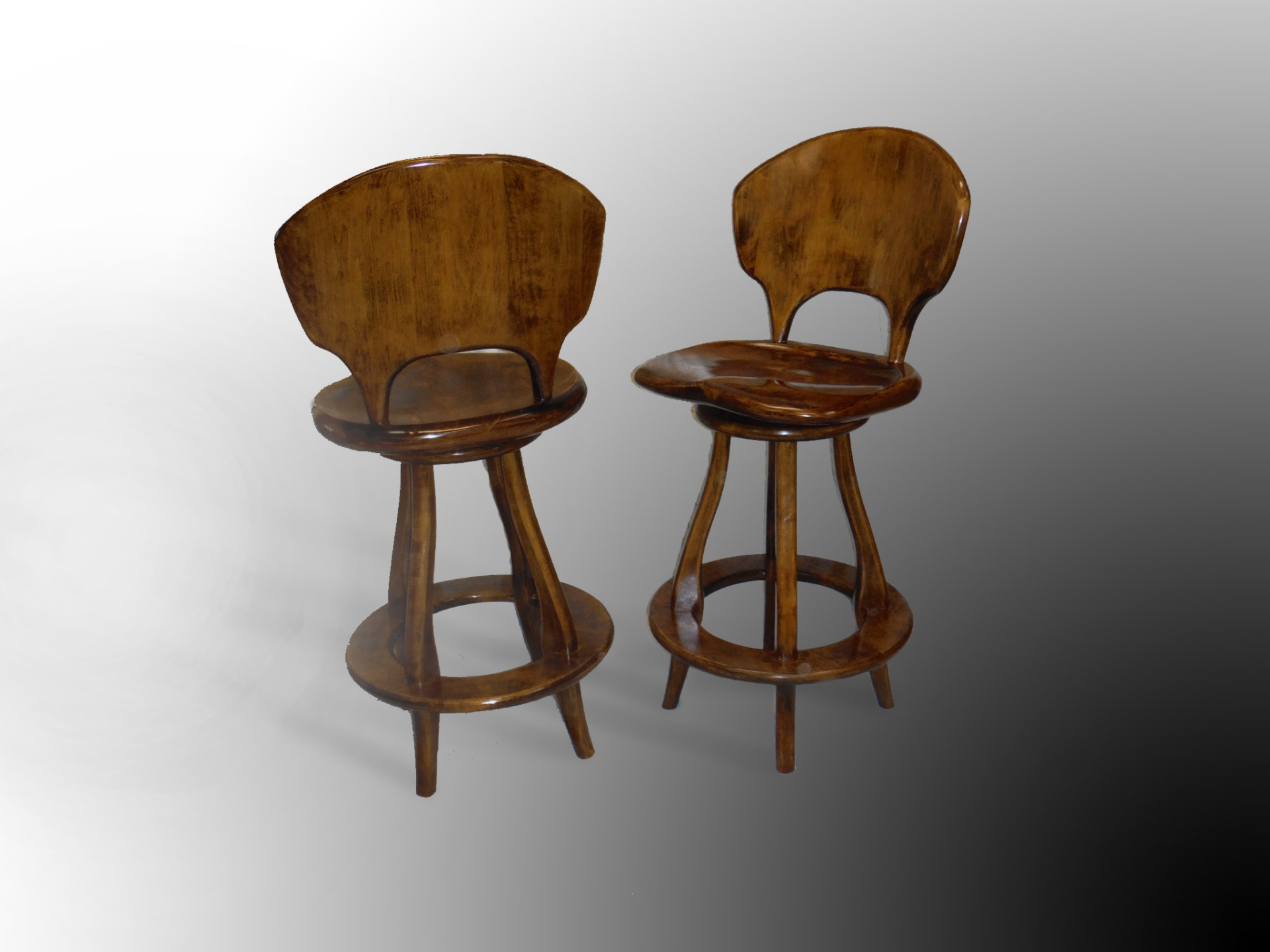 High Back Bar Stool With Swivel 3 