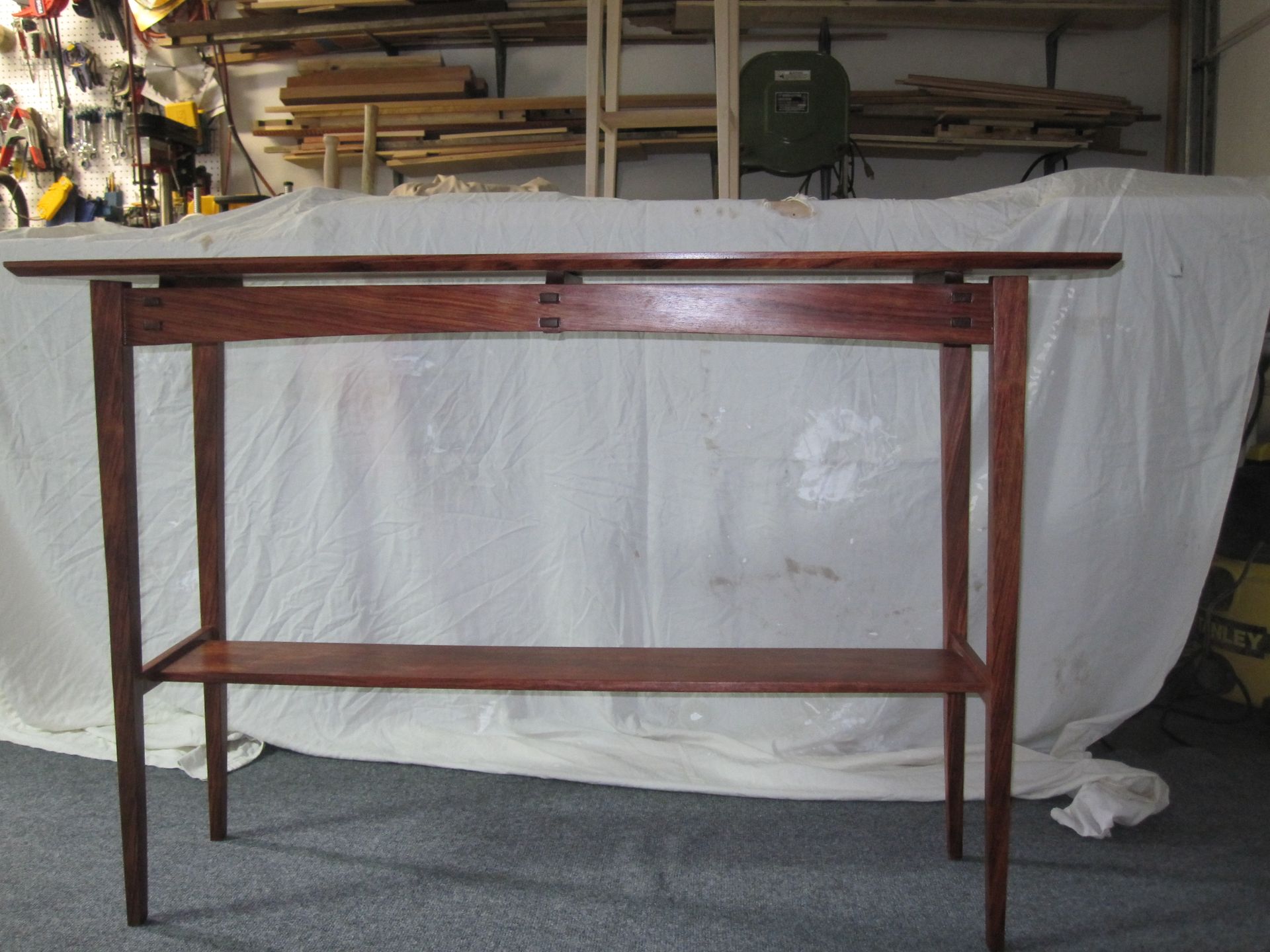 Solid Bubinga Hall Table