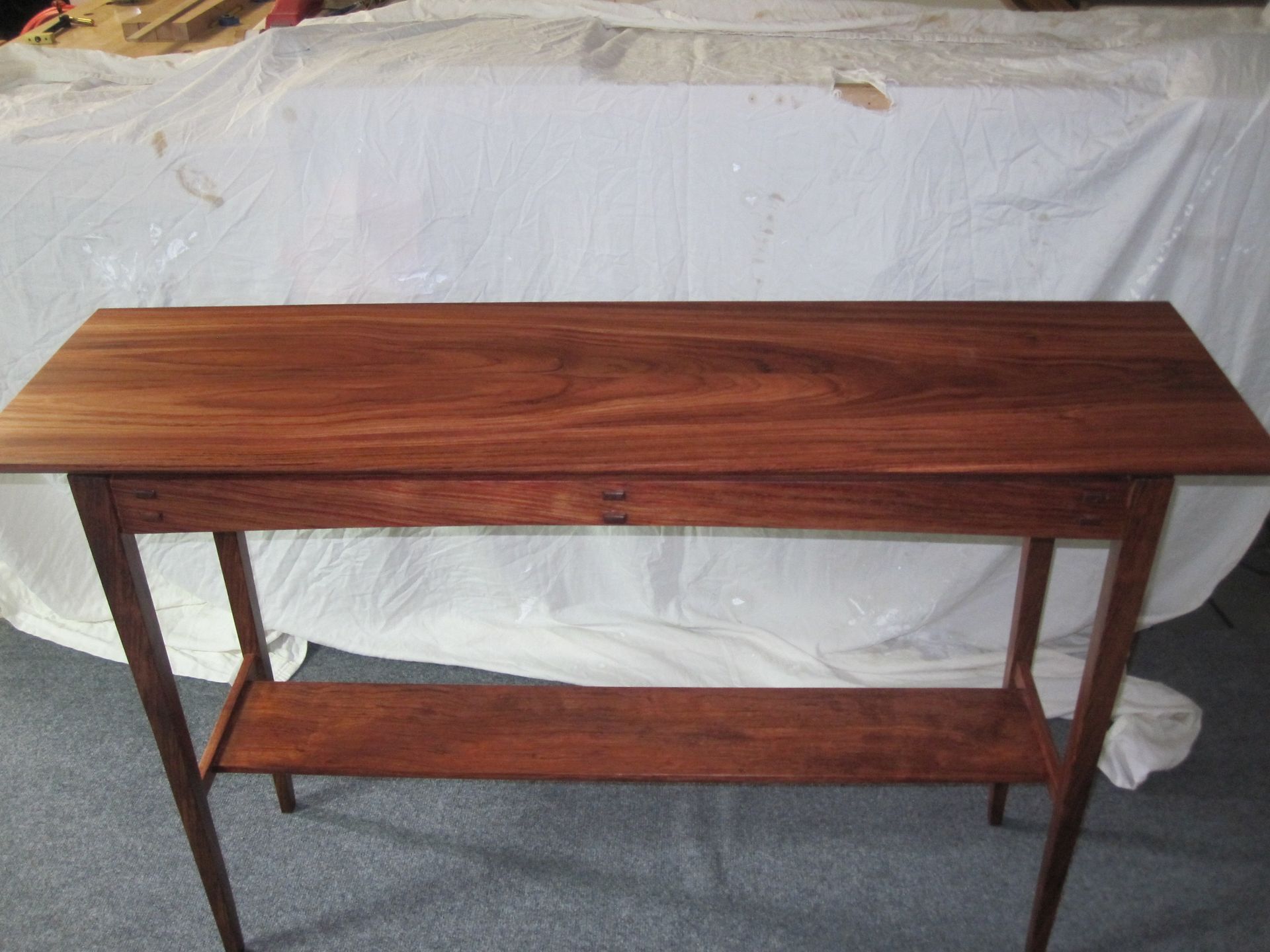 Solid Bubinga Hall Table 2 