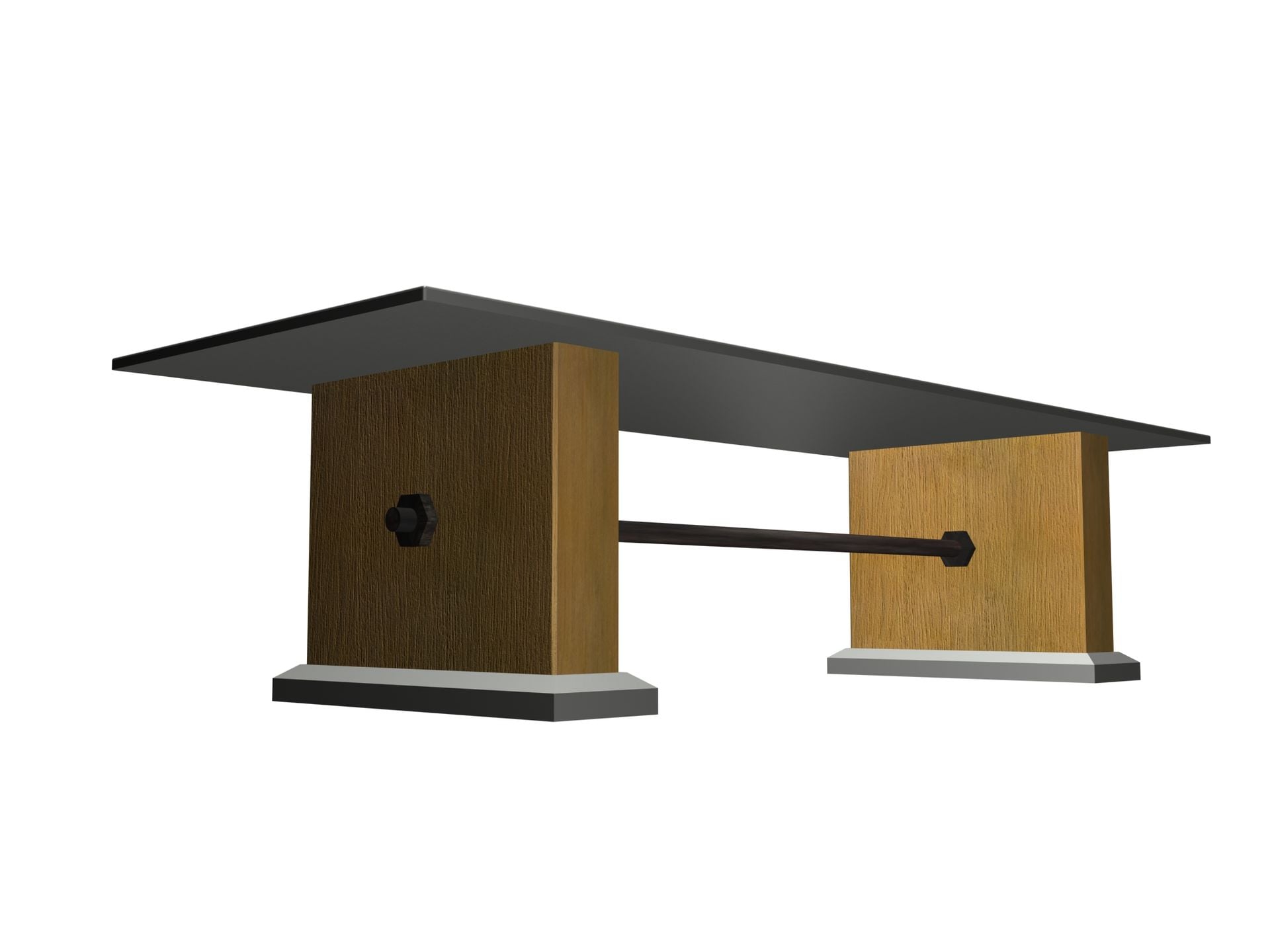 Custom Concrete, Steel & Wood Conference Table. 4 