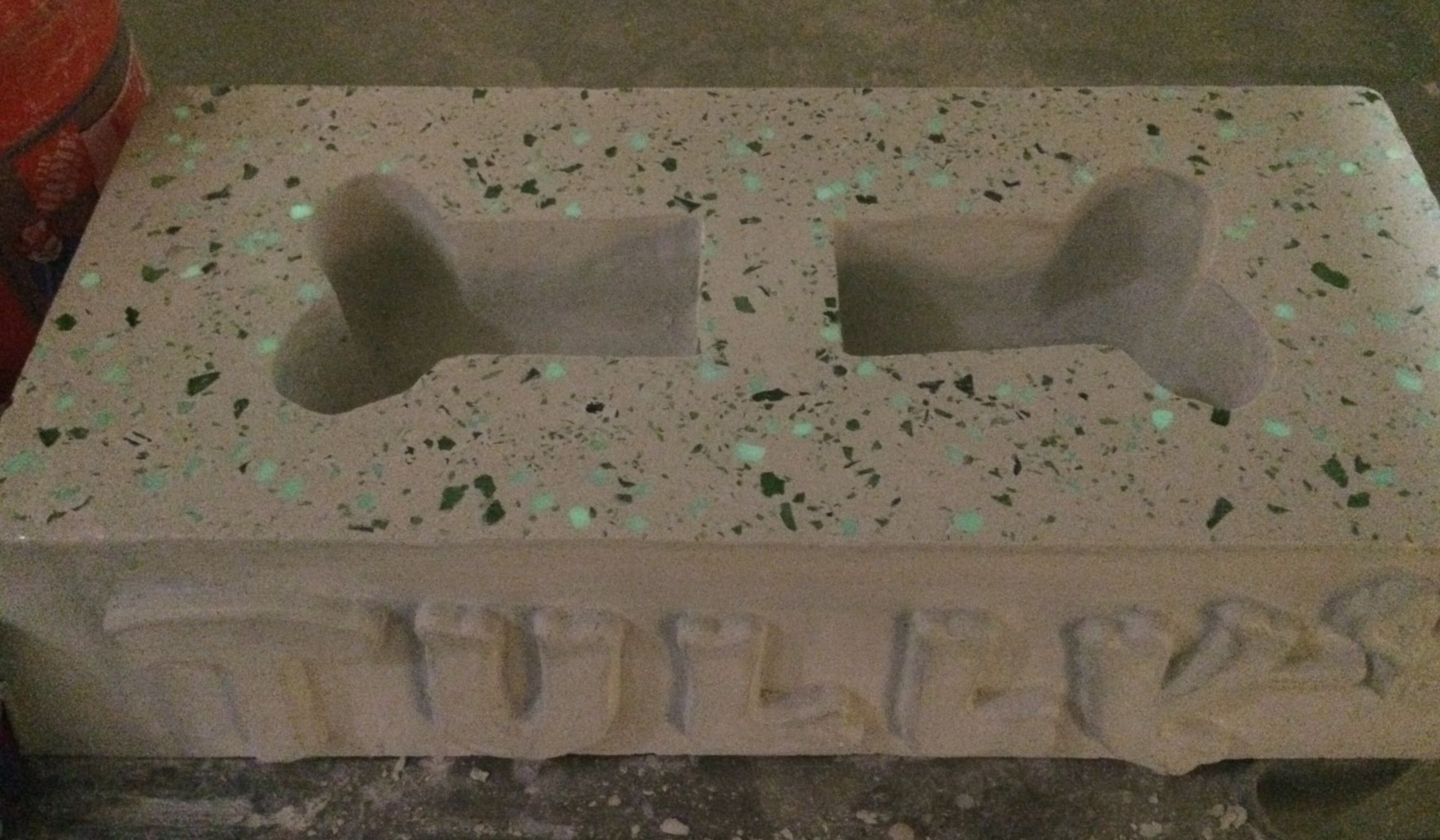 Custom Concrete Dog Bowl 3