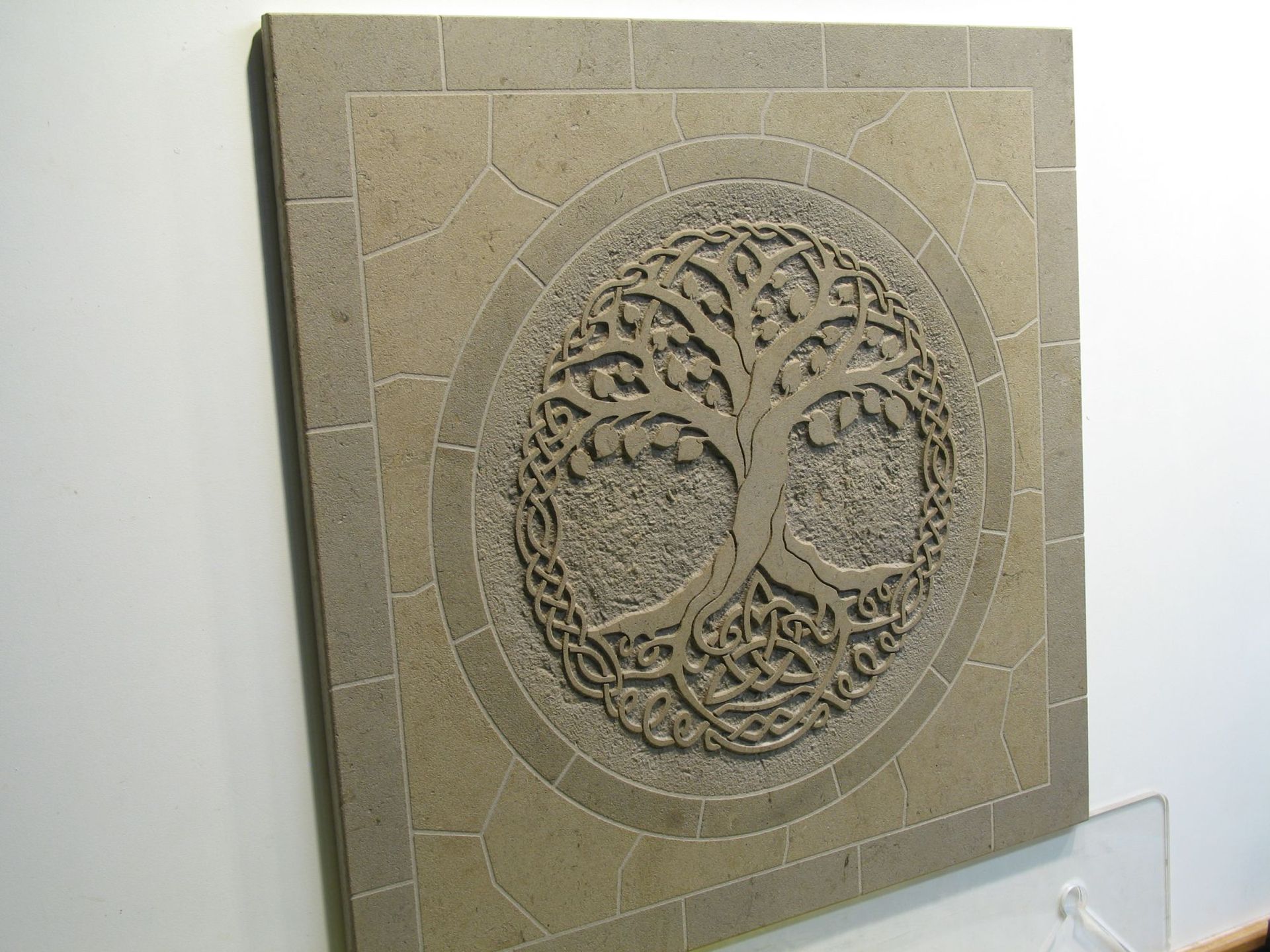 Limestone Tree Of Life Monolithic Mosaic Etched Tile Back Splash Insert 2 