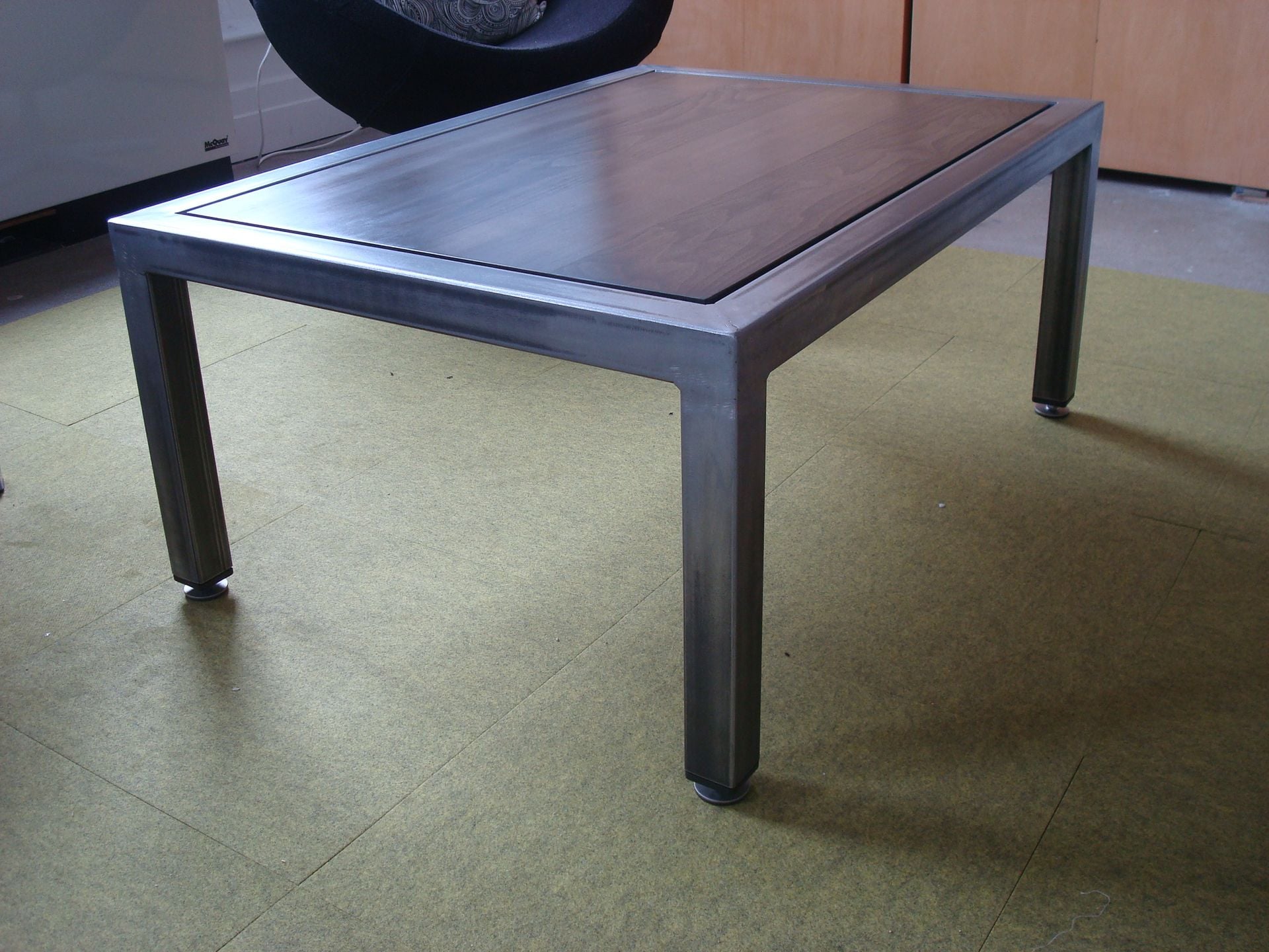 Steel And Maple Coffee Table