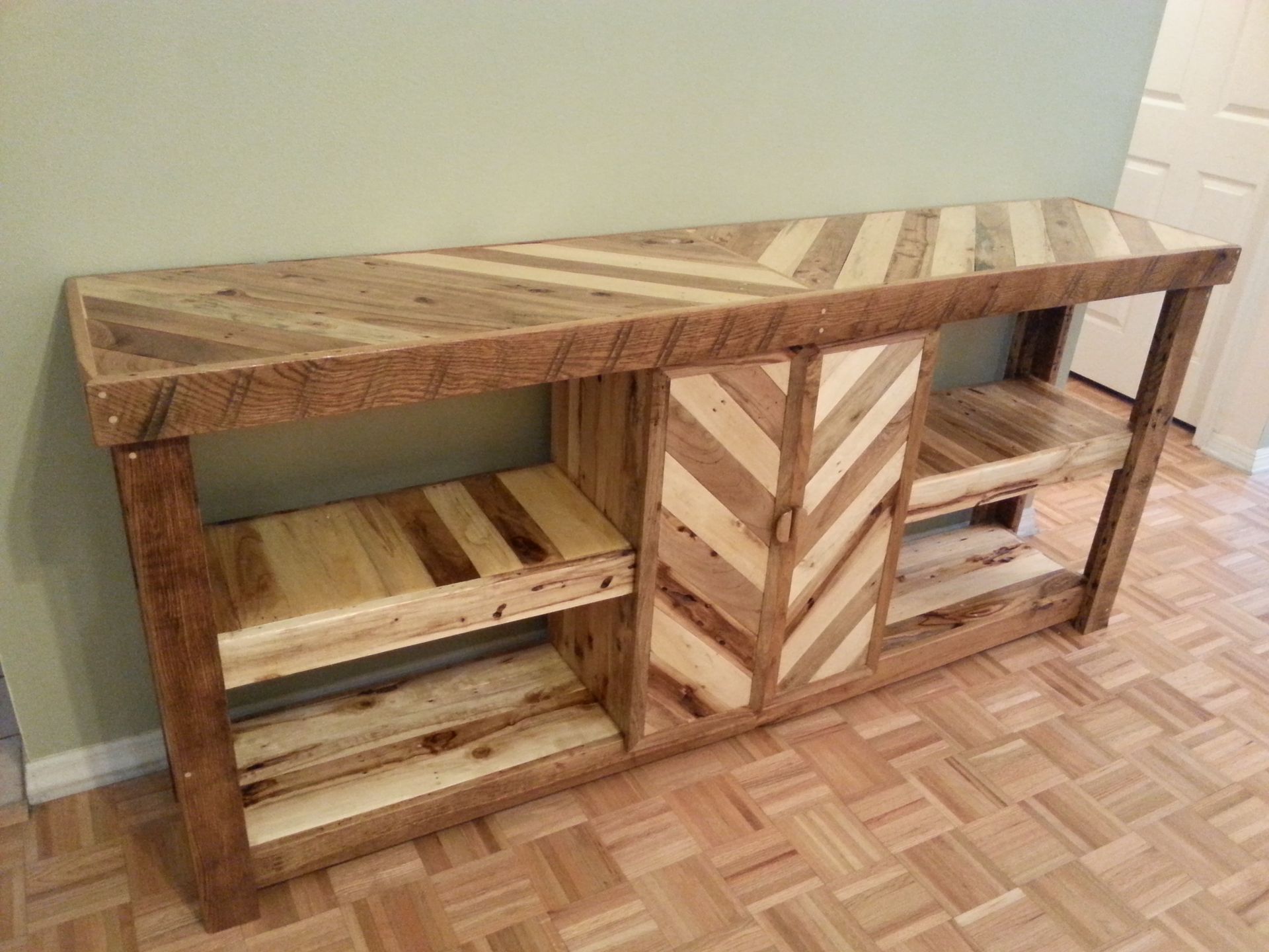 Recycled Wood Entertainment Center 2
