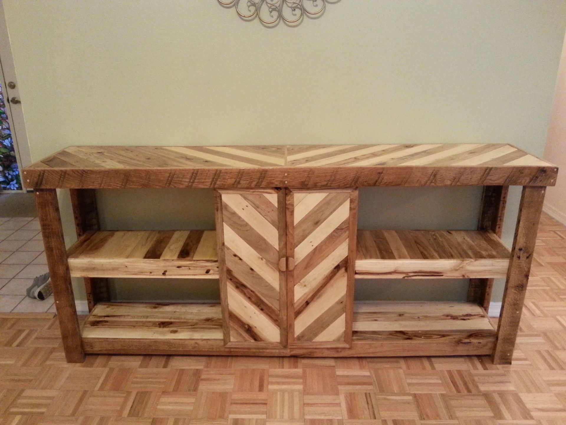 Recycled Wood Entertainment Center 4