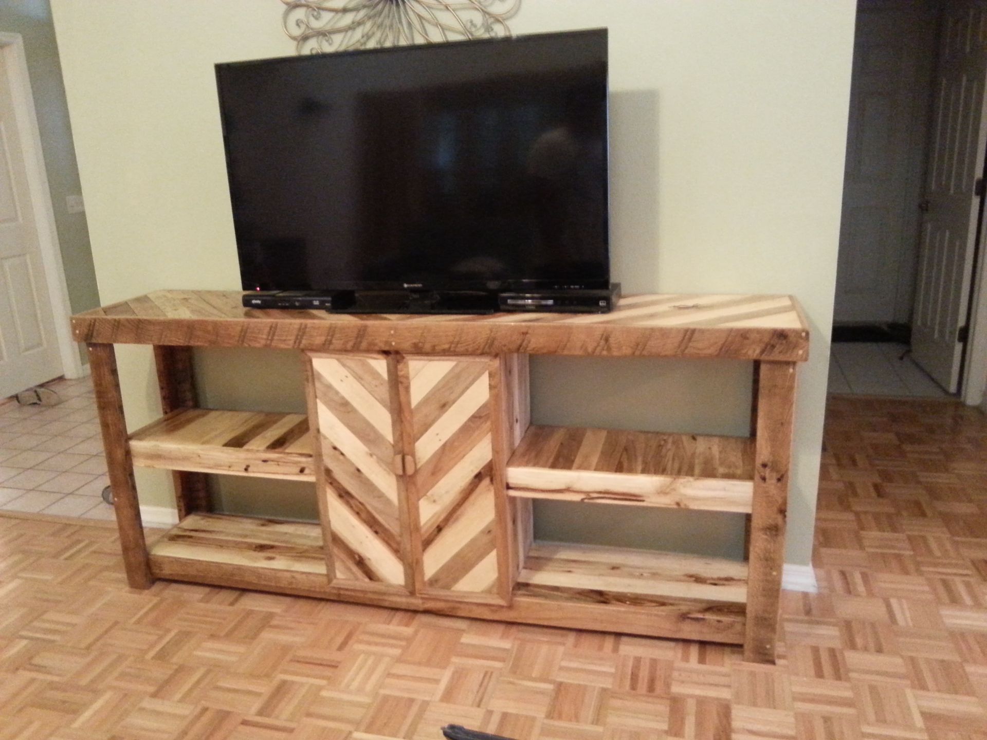 Recycled Wood Entertainment Center 5