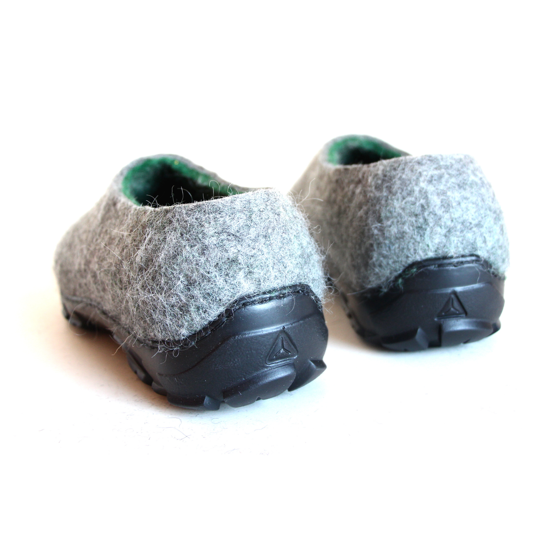 Mens Slip On Felted Shoes Gray Greenery 5