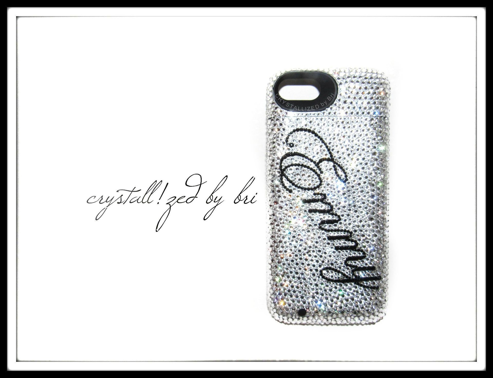 Mophie Crystallized Iphone Charging Battery Case Bling Charger Genuine European Crystals Bedazzled 3 