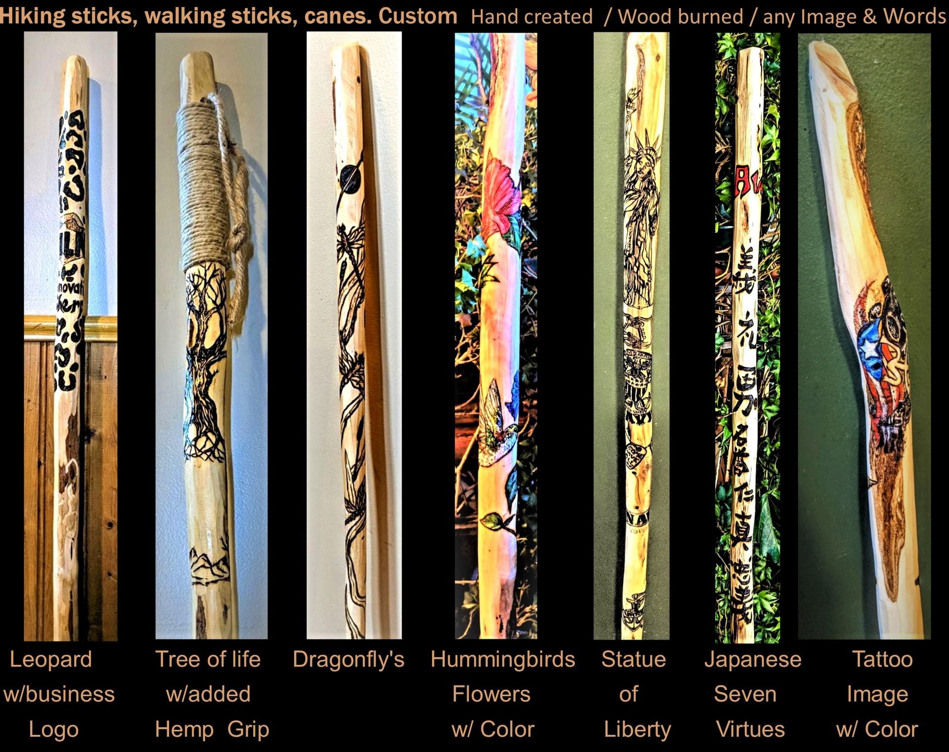 Custom, Hiking Sticks For Kids, Child Hiking Stick, Children, Hiking, Family 4 
