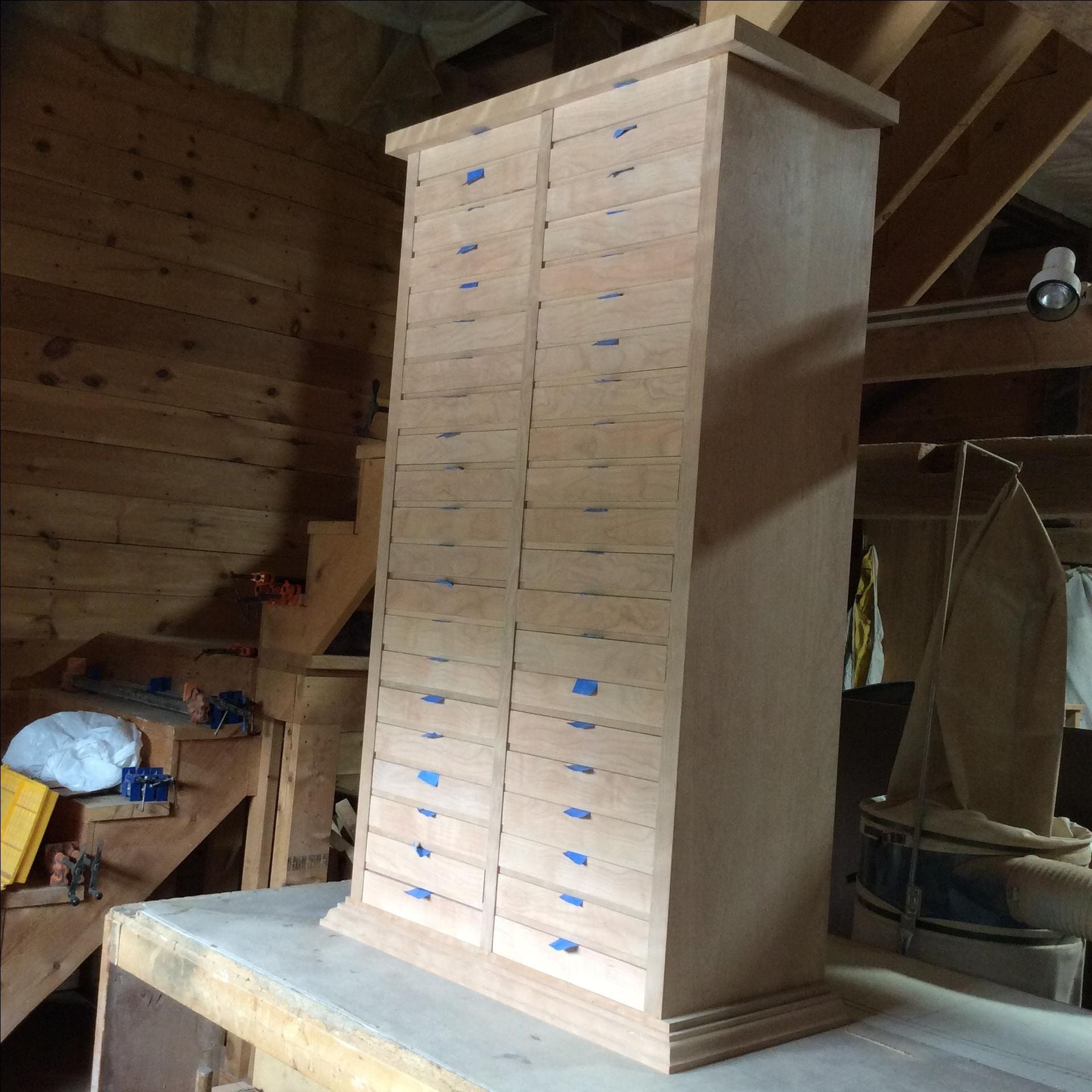 Cherry Chest Of Drawers, Jewelry Storage Cabinet, Collector's Organizer 4 