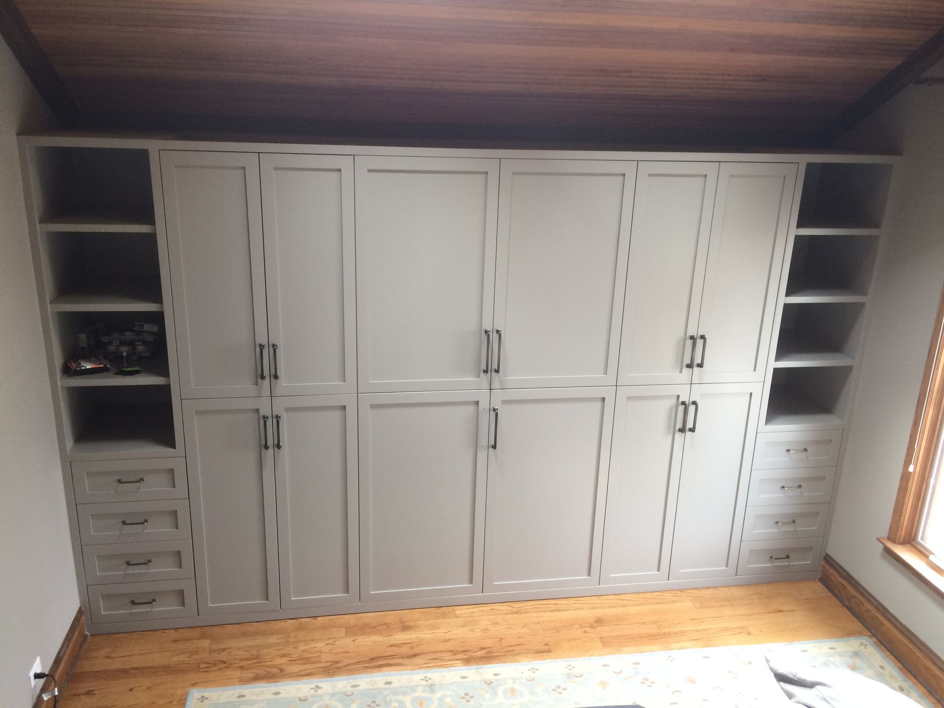 Bedroom Built-In Tv And Closet Space