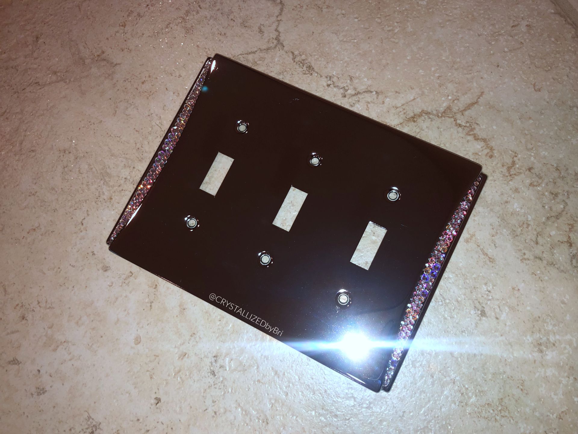 Accent Crystallized Toggle Light Switch Plate Cover Chrome Genuine European Crystals 4 