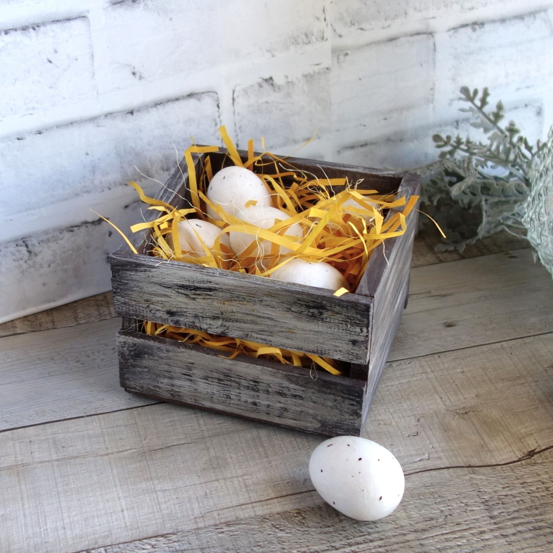 Brown Eggs And Egg Crate Farmer's Market Produce Basket Rustic Farmhouse Decor 2 