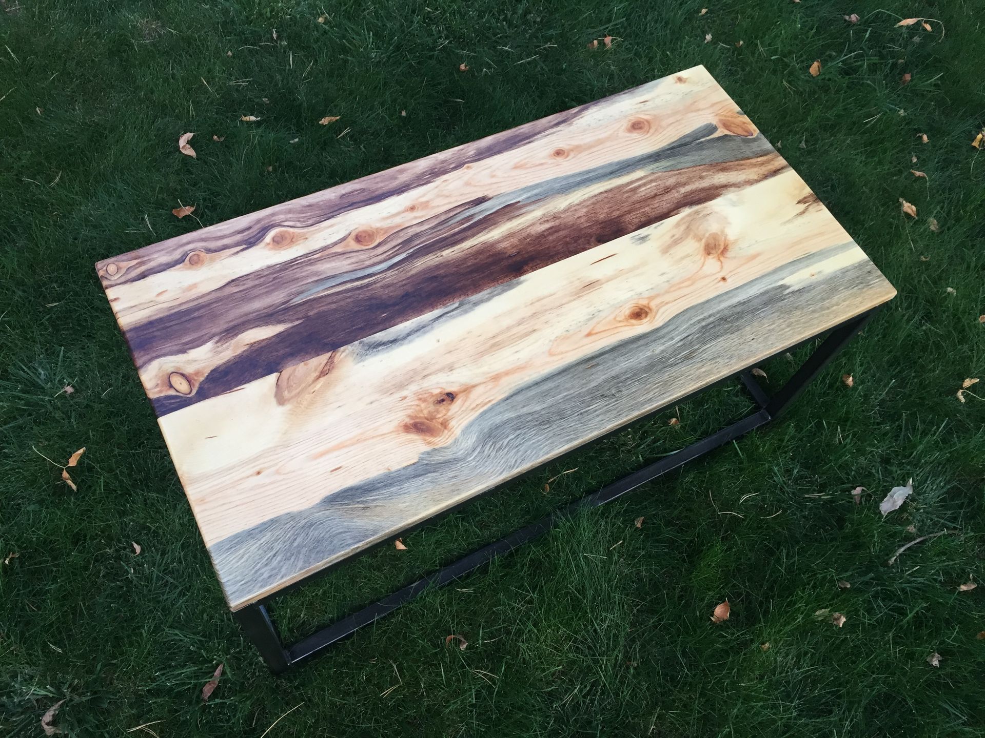 Beetle Kill (Bluestain) Pine Wood Coffee Table - Handmade In Denver 2