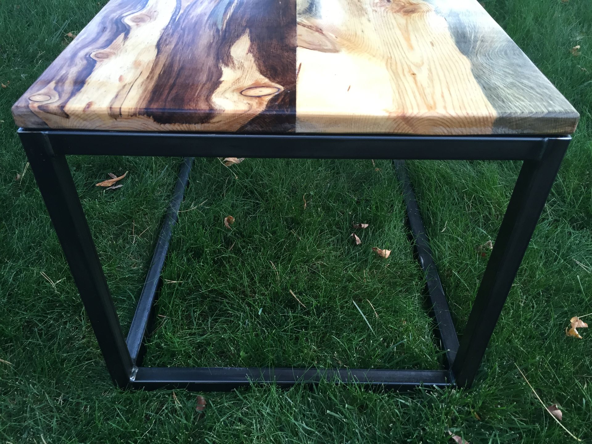 Beetle Kill (Bluestain) Pine Wood Coffee Table - Handmade In Denver 3
