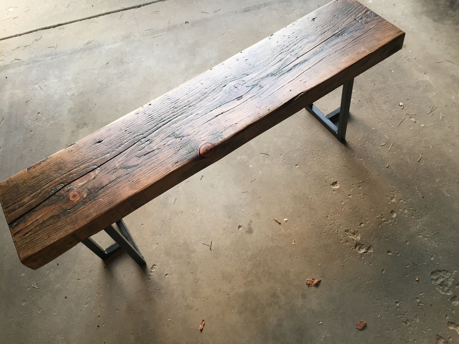 Reclaimed Wood (Pine) Bench - Handmade In Denver 6