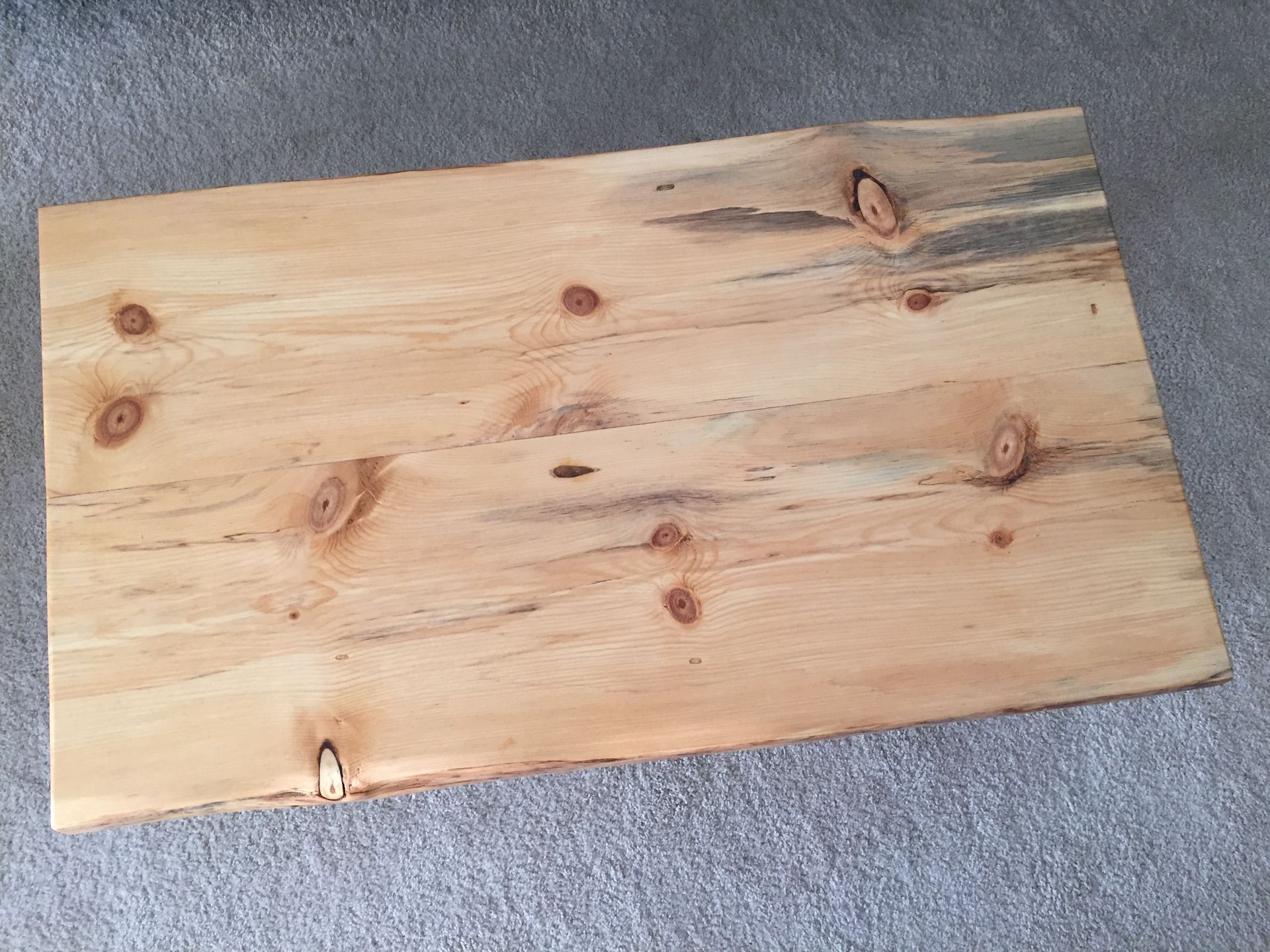 Live Edge Beetle Kill Pine Wood Top Coffee Table W/ Steel Frame - Handmade In Denver 2 