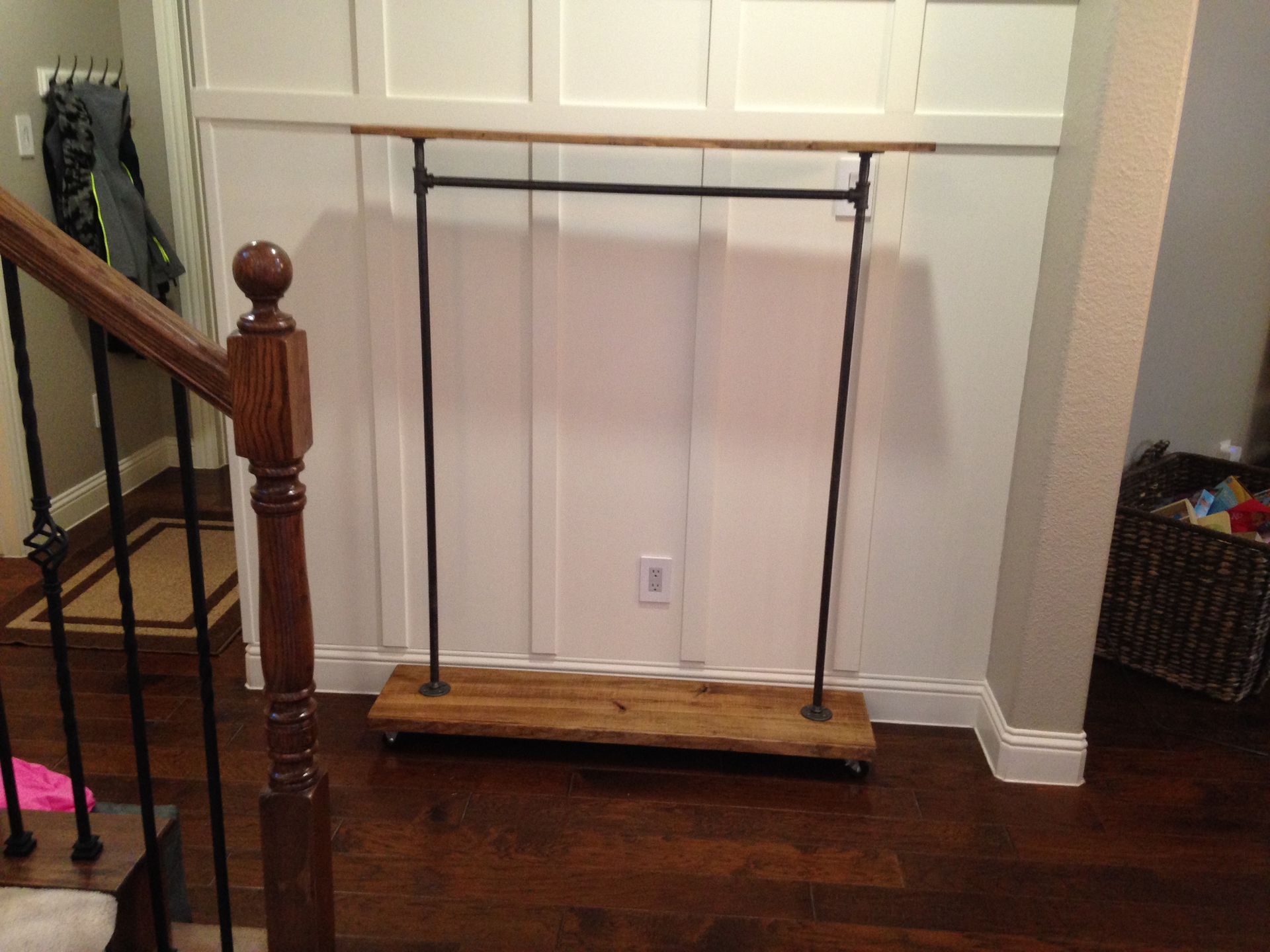 Industrial Urban Garment Rack With Top Shelf 3 