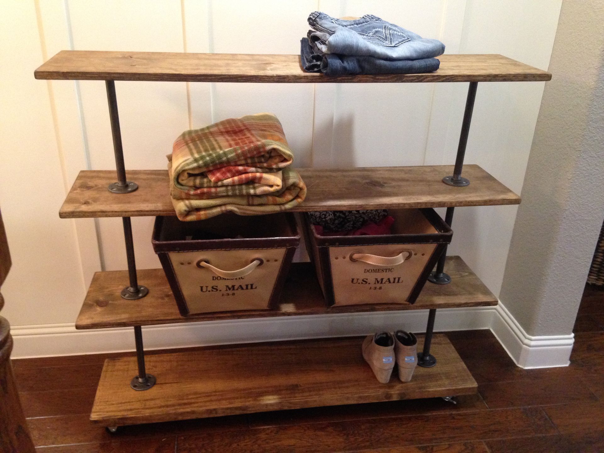 Rolling Storage Cart With Four Shelves 4