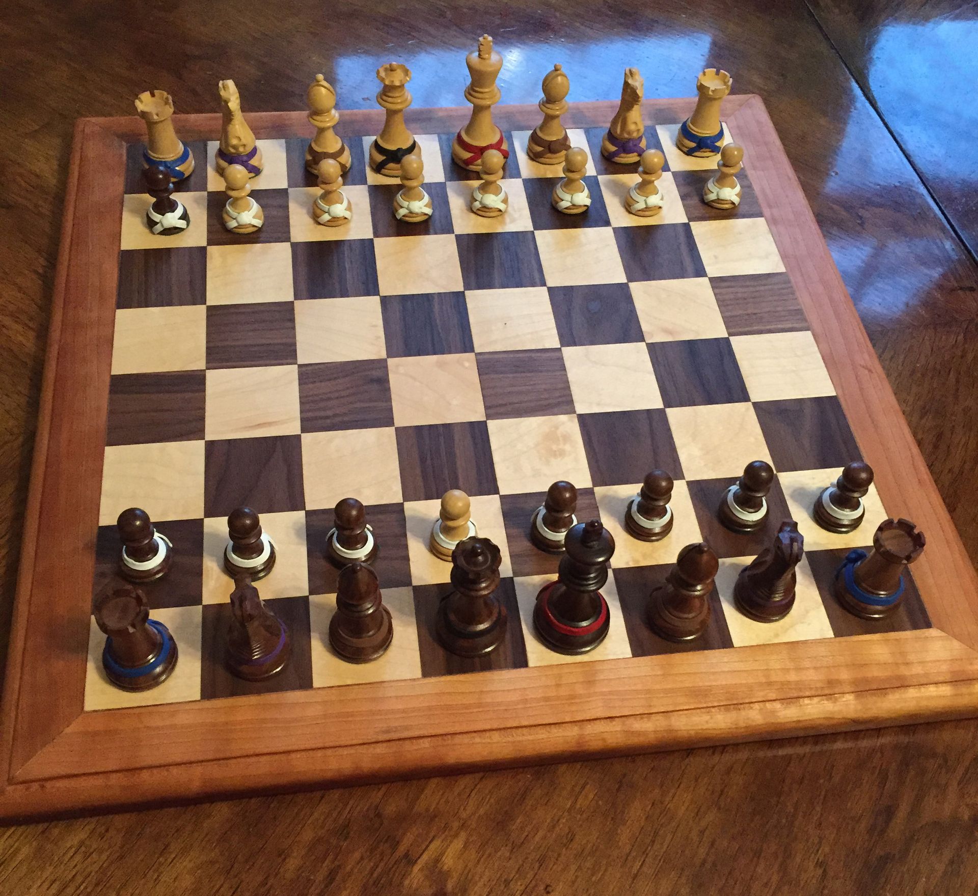 Stauton Chess Jiu Jitsu Karate Set With Board