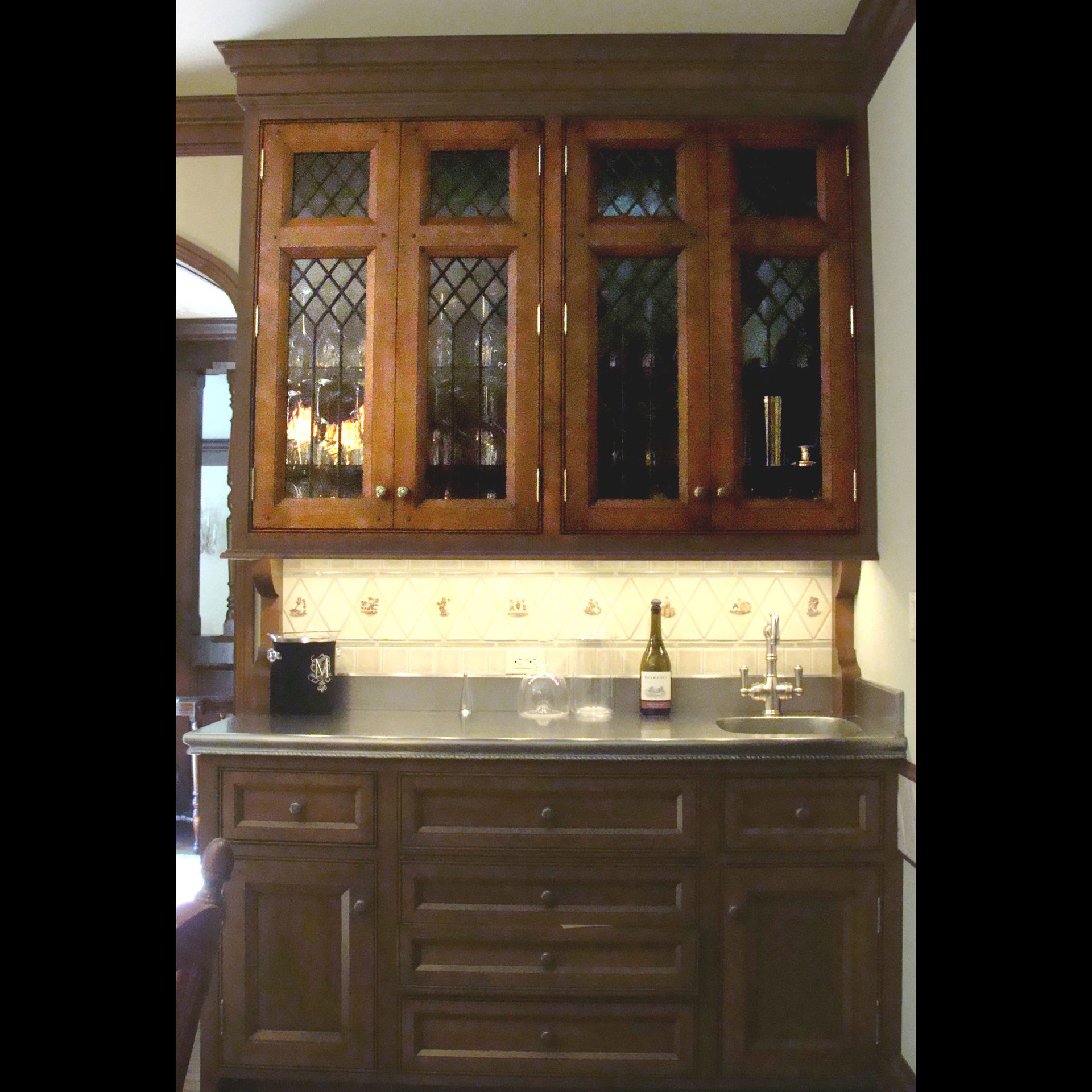 Traditional Bar Glass Insert Panels