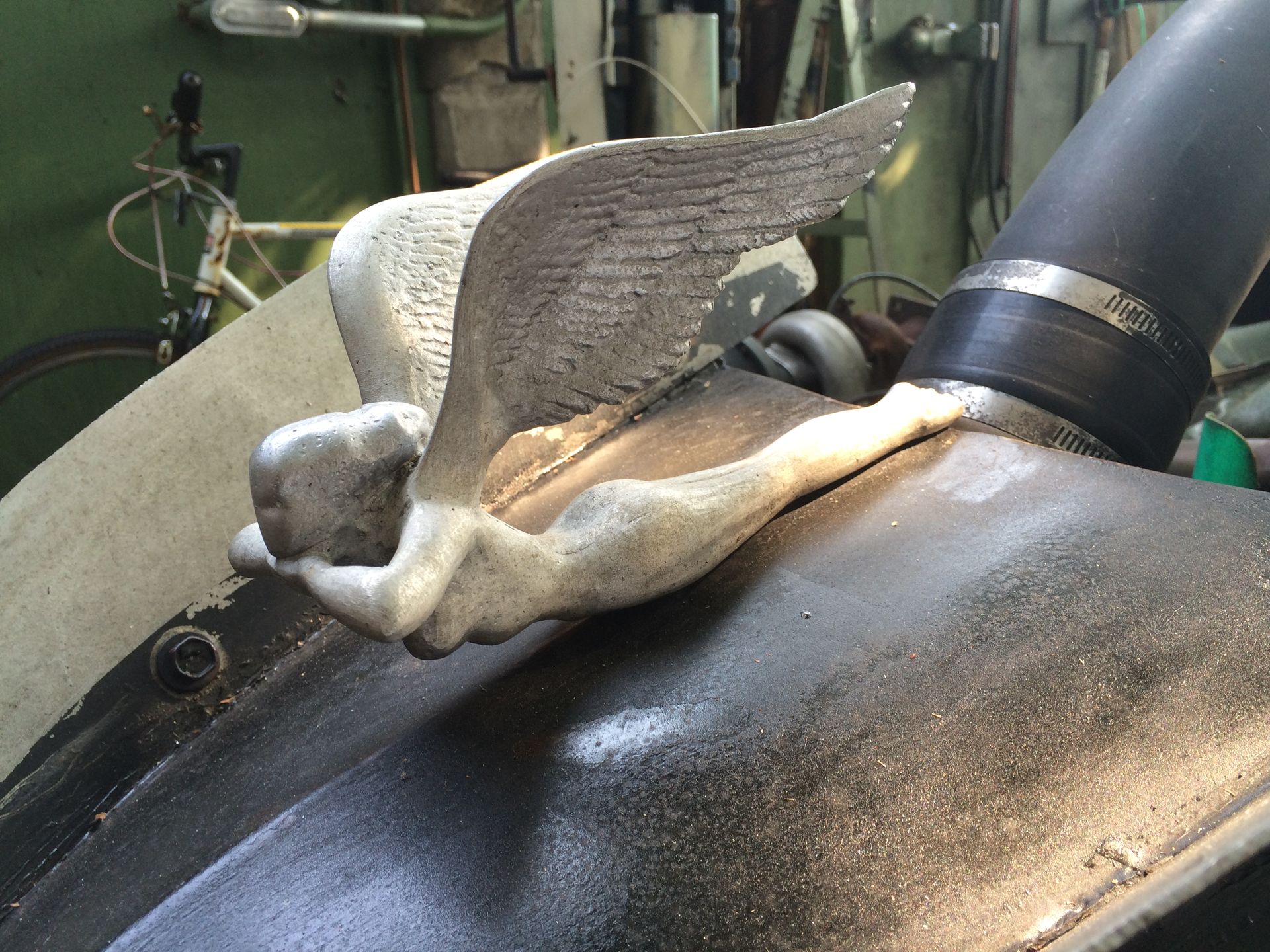 Prototype Sculptural Hood Ornament. Cast Aluminum.