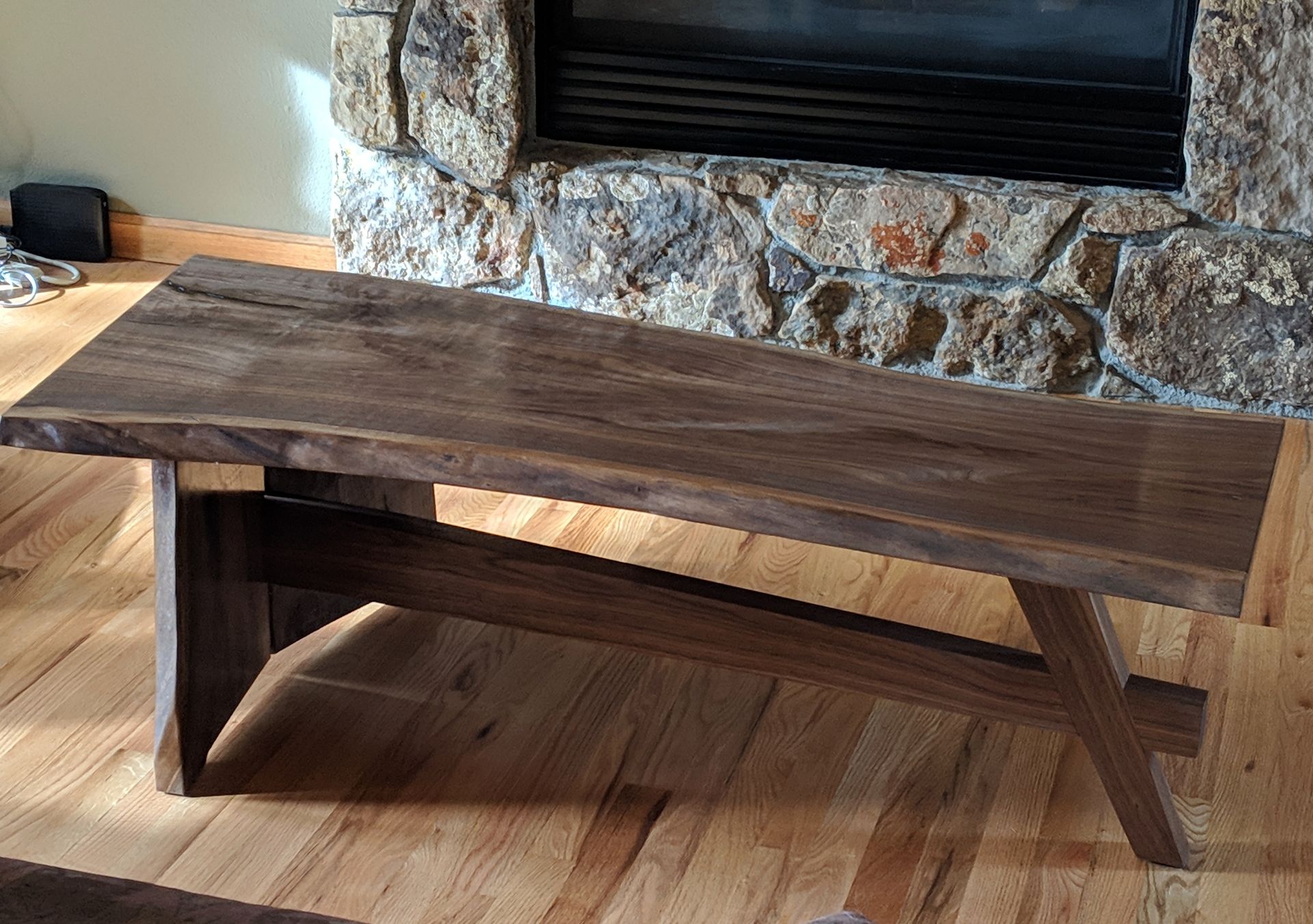 Mid Modern Walnut Slab Coffee Table 5 