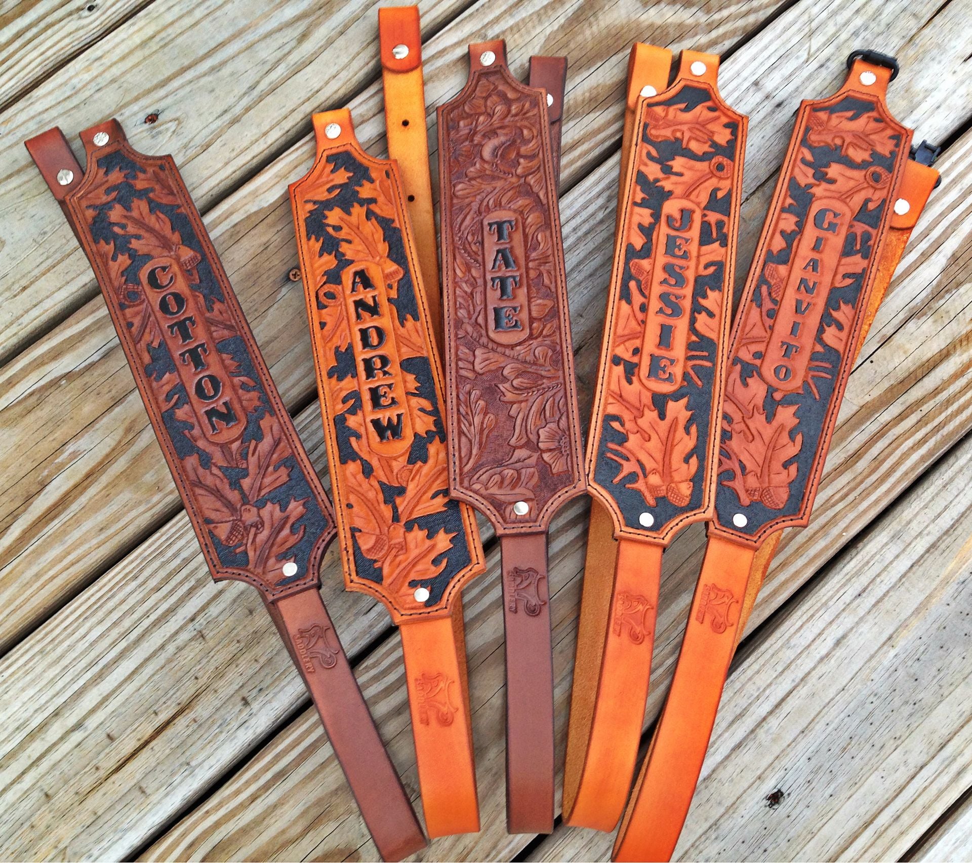 Custom Leather Gun Slings Handmade In Usa Premium Designs 2 