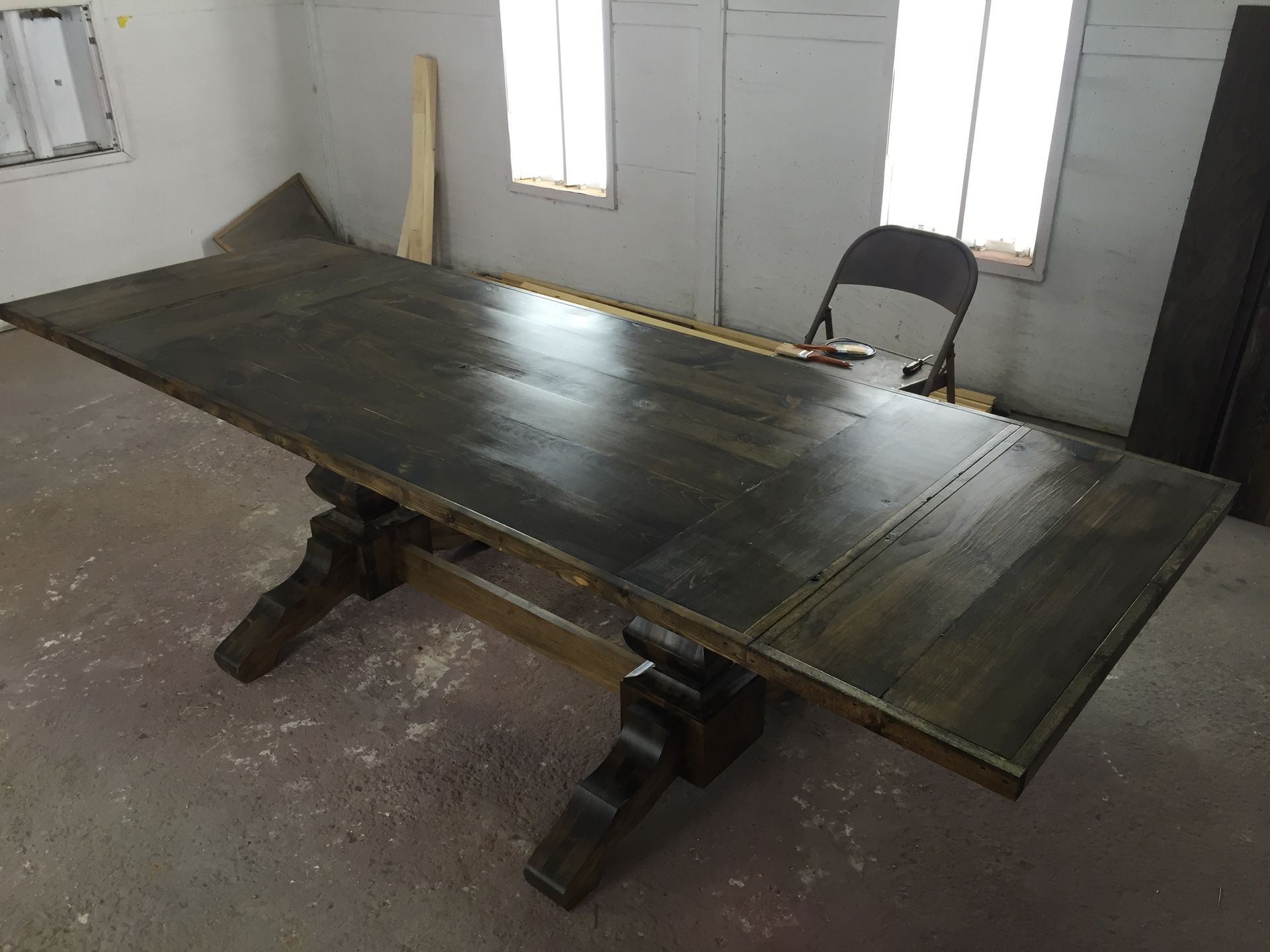 Dark Walnut Pedestal Table 2