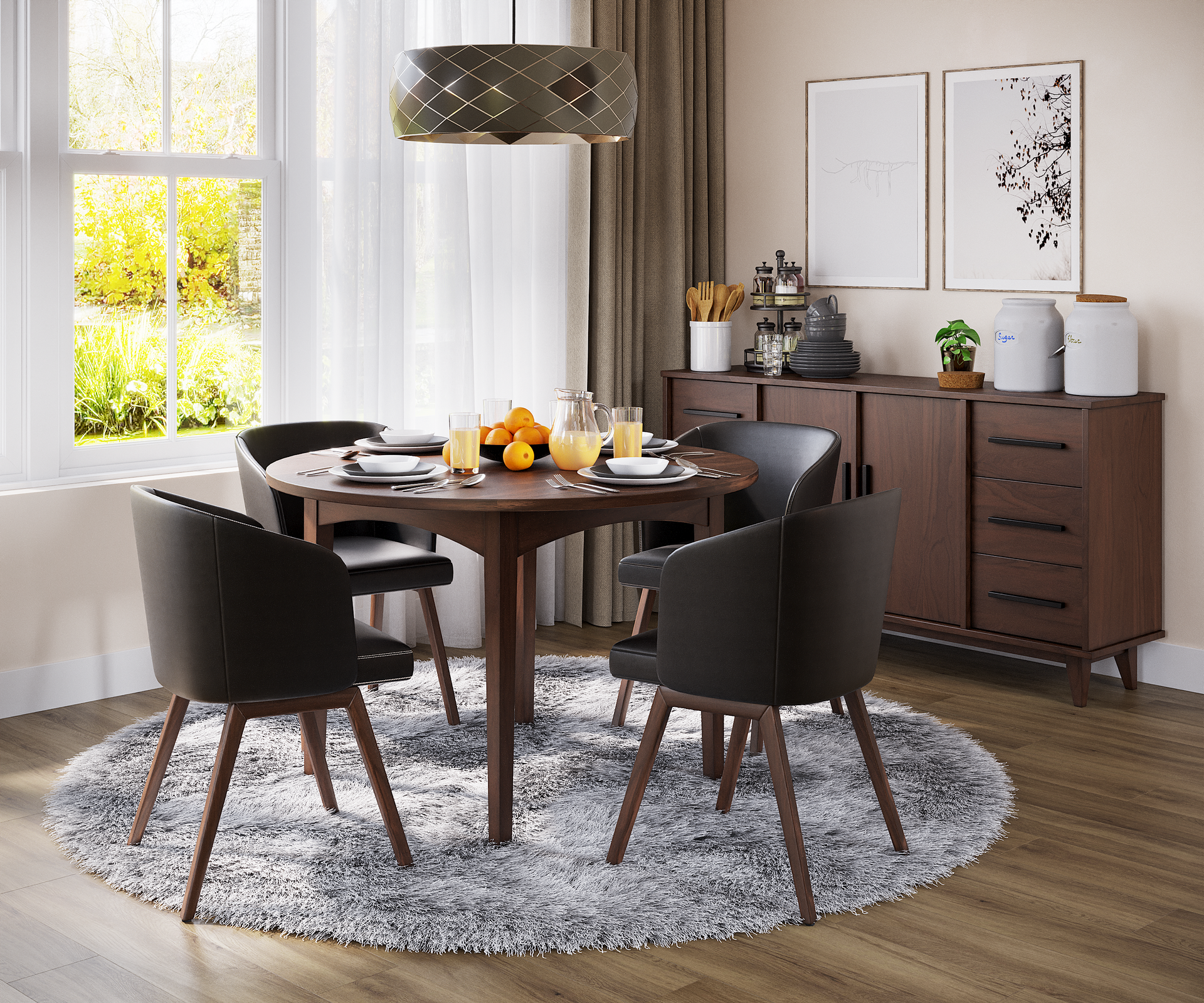 Wooden Shaker Round Dining Table 1 