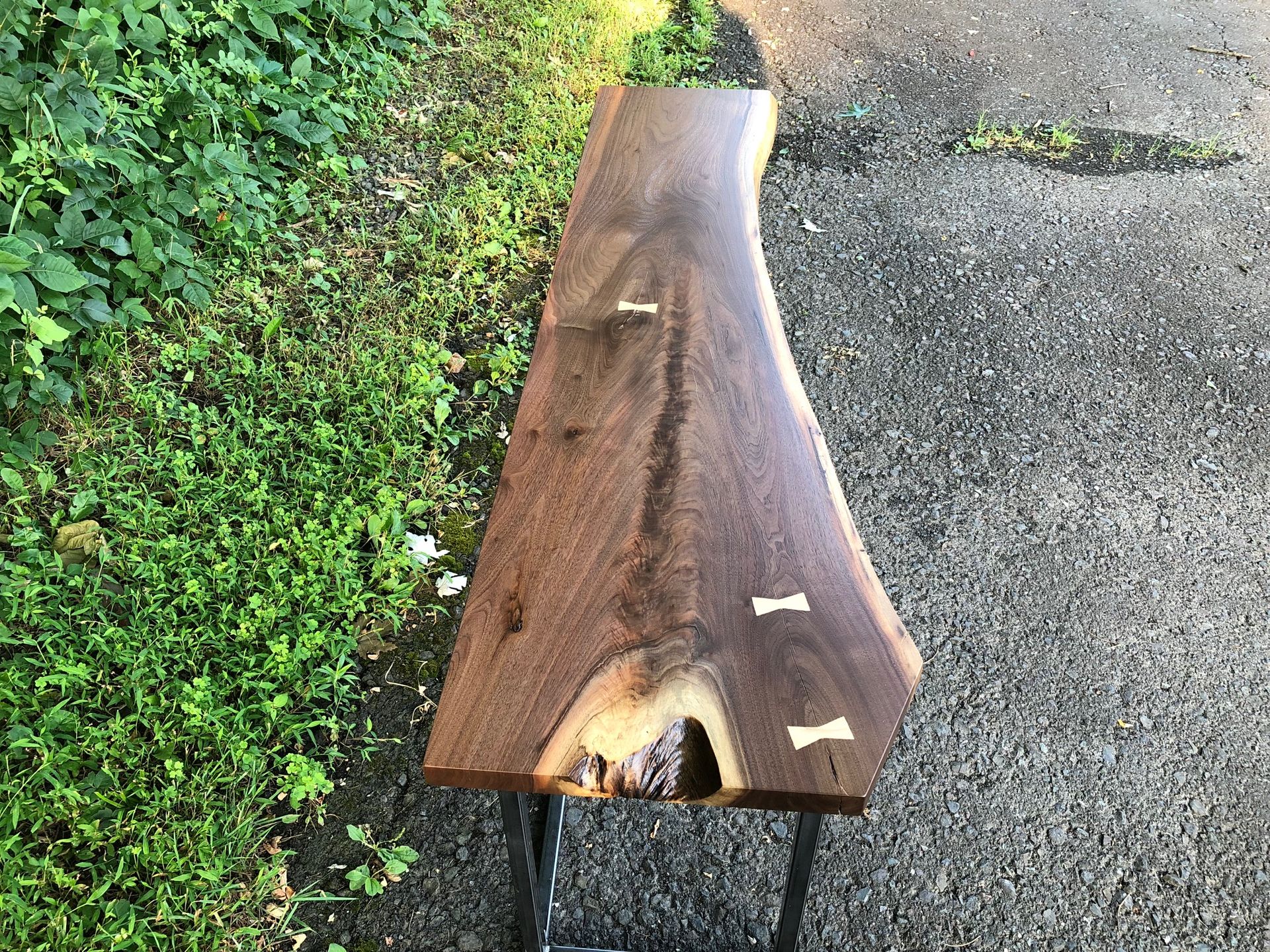 Live Edge Walnut And Welded Steel Desk 4 