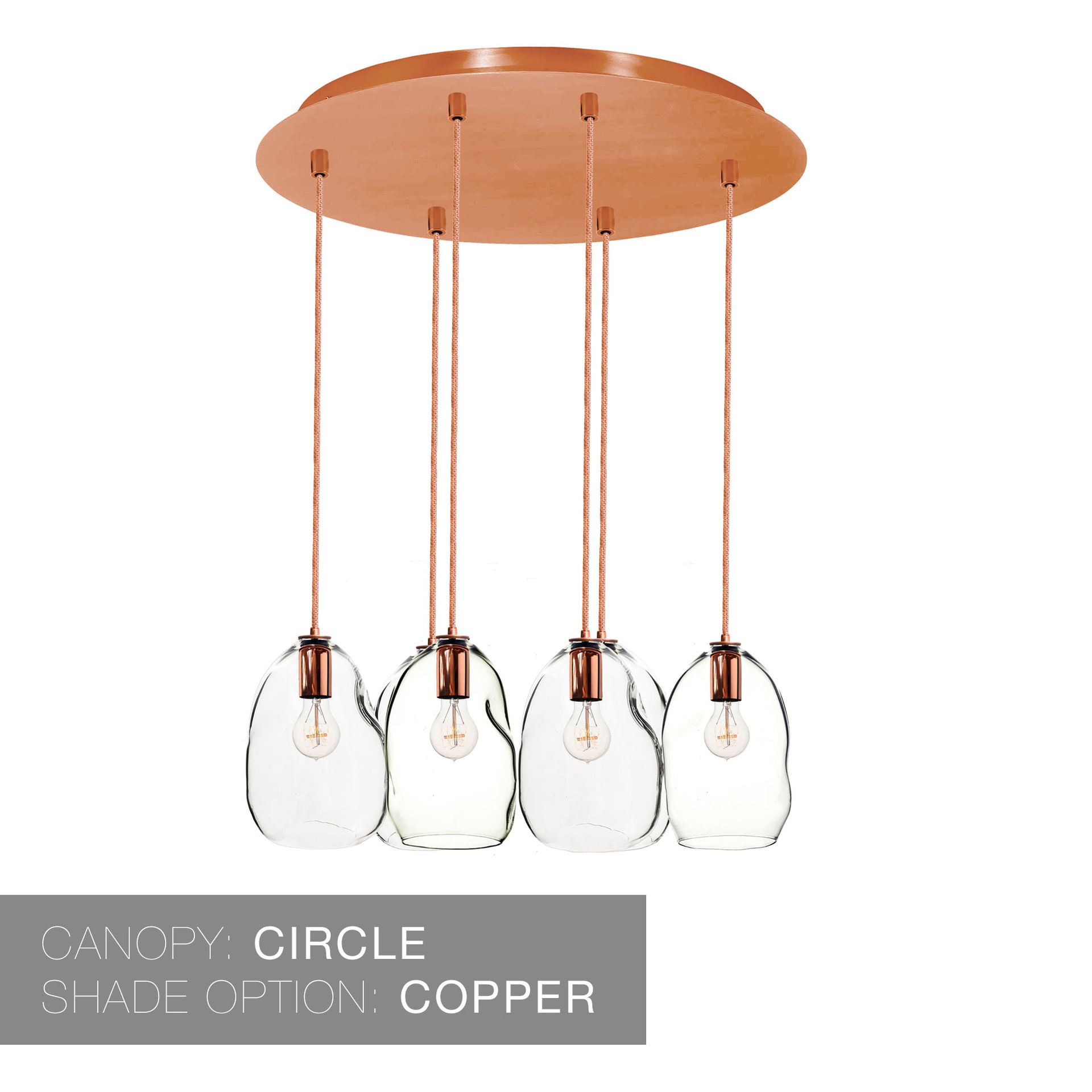 11" Clear Hand Blown Glass Bubble 2-11 Pendant Light Chandelier 4 