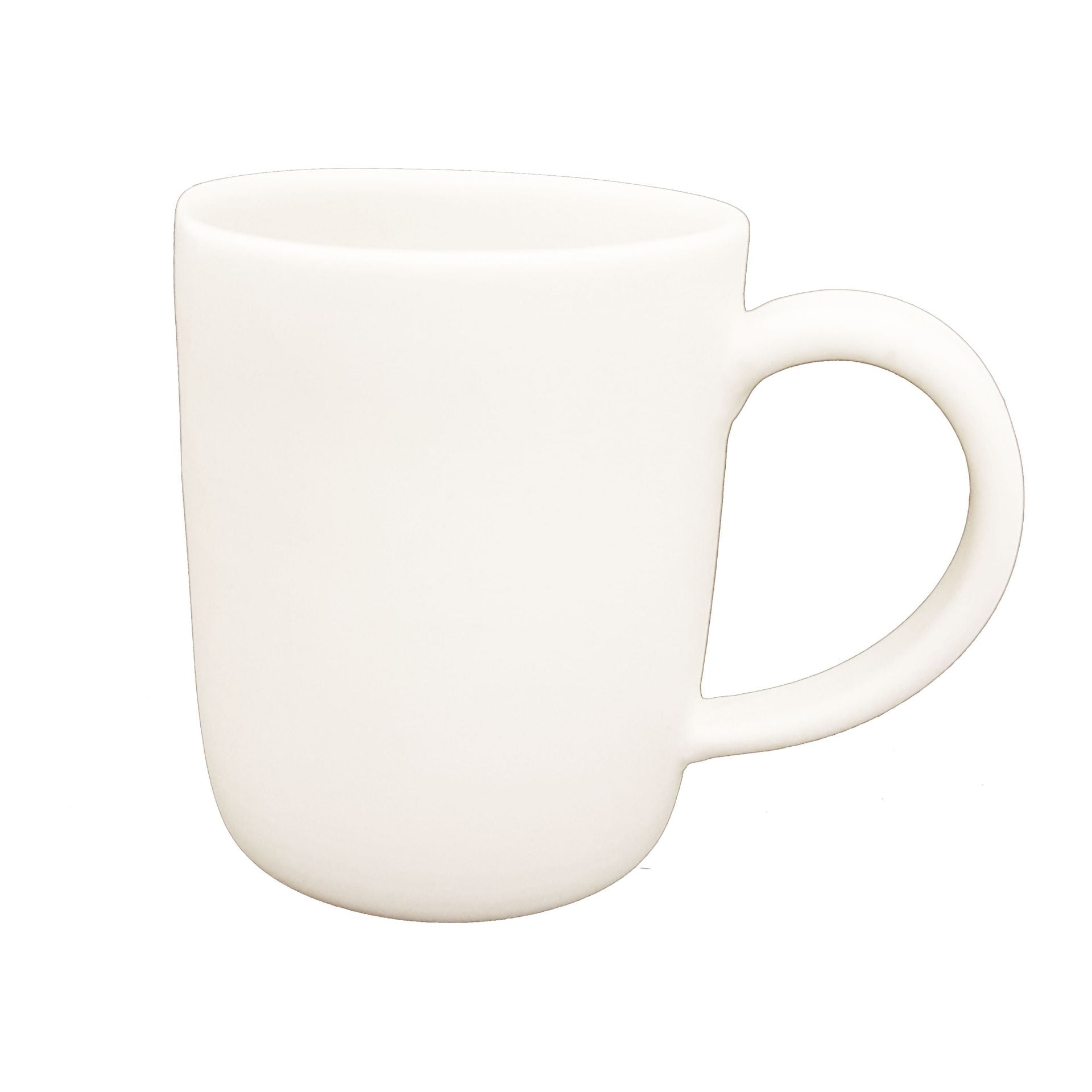 Large Matte Porcelain Usa Made Mug- White
