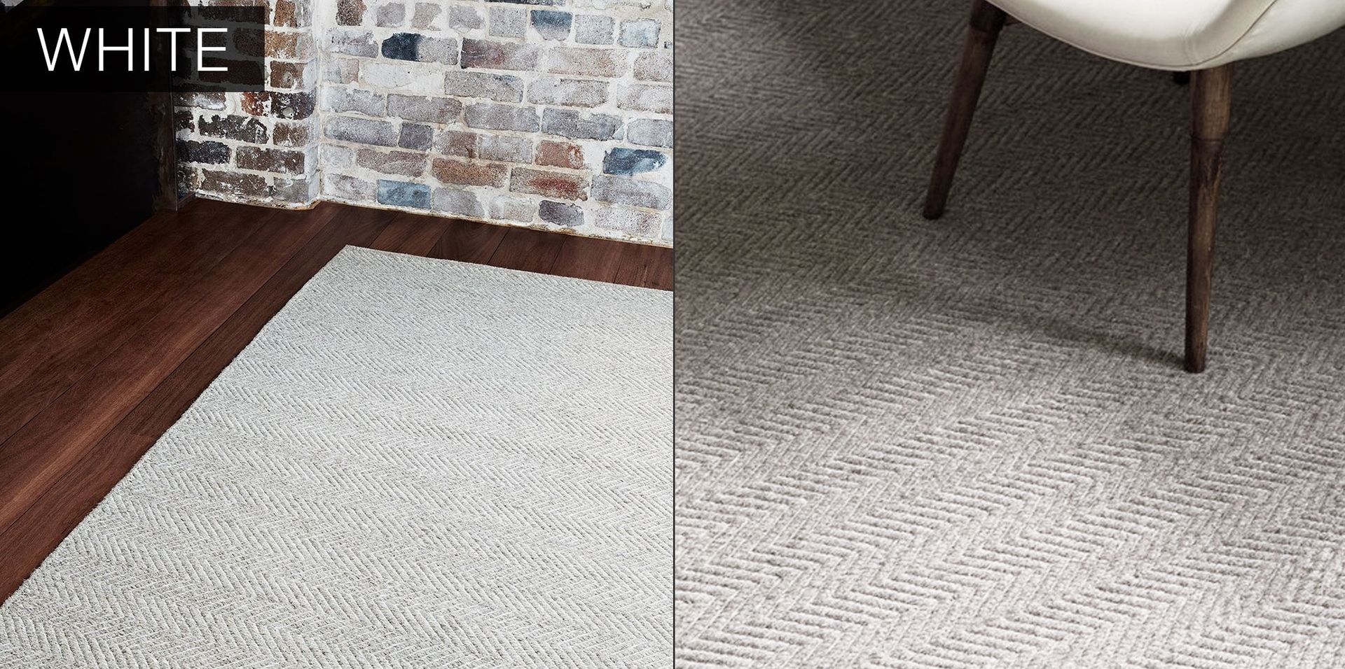 Handmade Herringbone Wool Woven Rug- Charcoal 4 