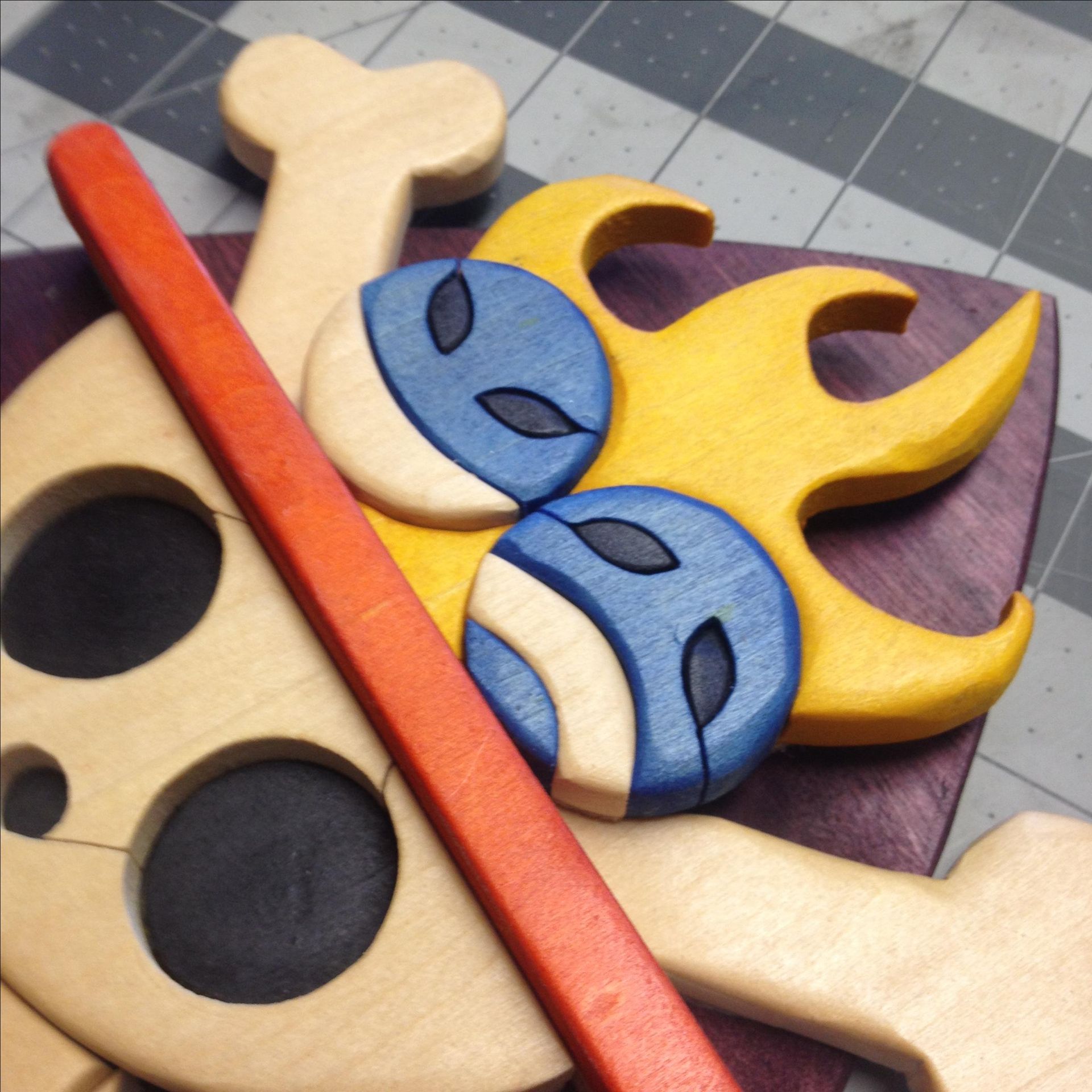 Wooden One Piece Spades Jolly Roger 2