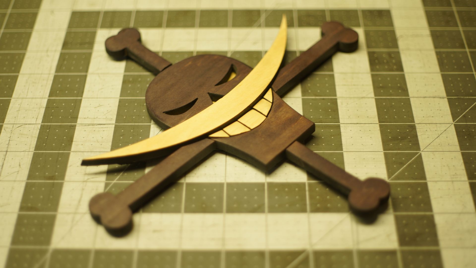 Wooden One Piece White Beard Jolly Roger 2 