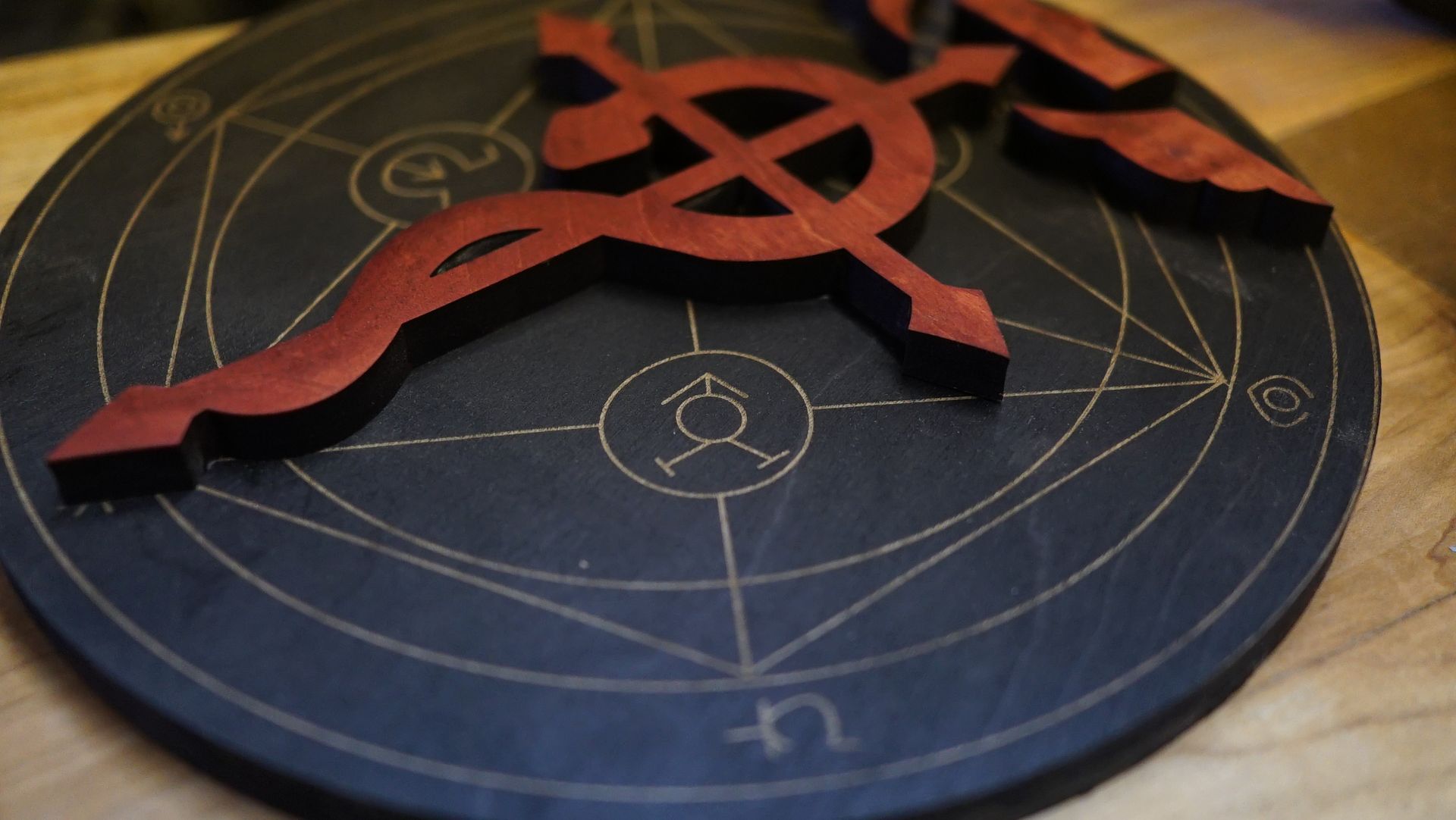 Wooden Fullmetal Alchemist Flamel Symbol 2