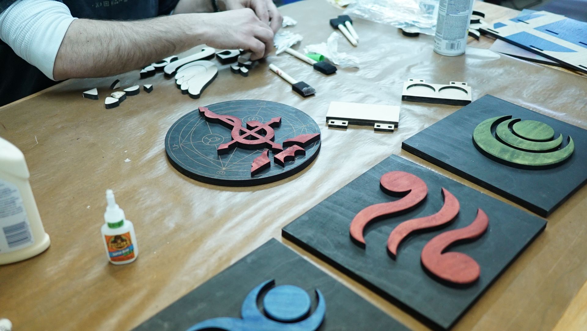 Wooden Fullmetal Alchemist Flamel Symbol 3