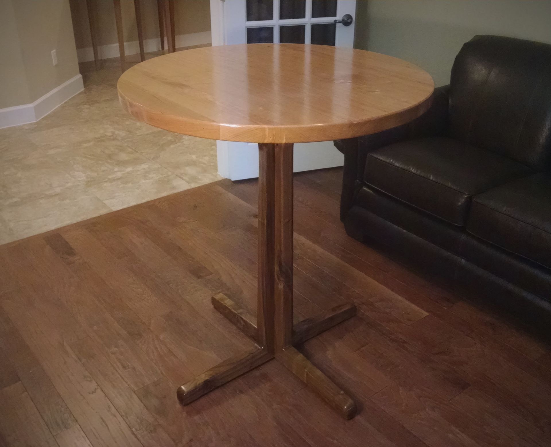 Solid Walnut Or Cherry Pedestal Pub Table 2 