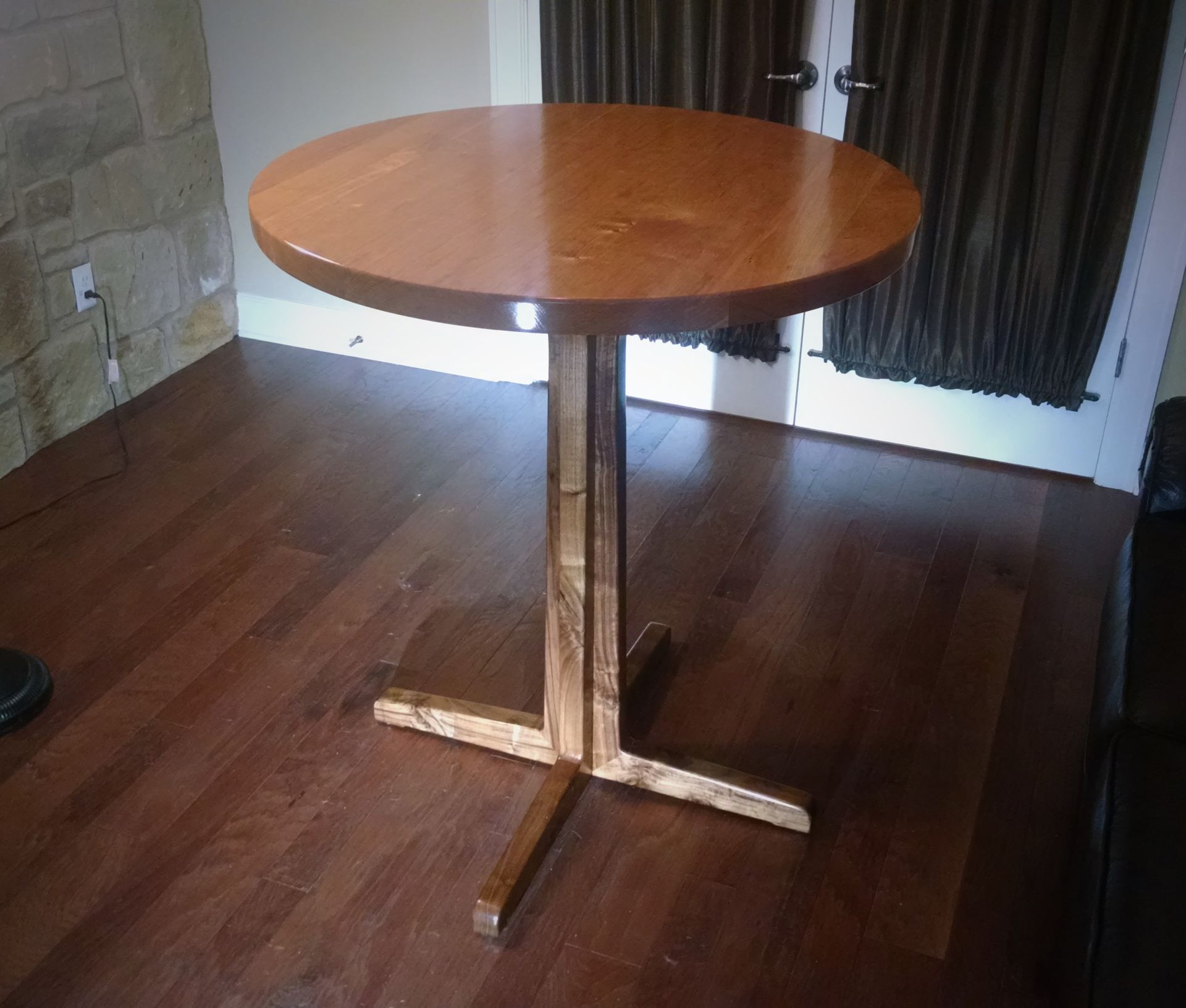 Solid Walnut Or Cherry Pedestal Pub Table 6 