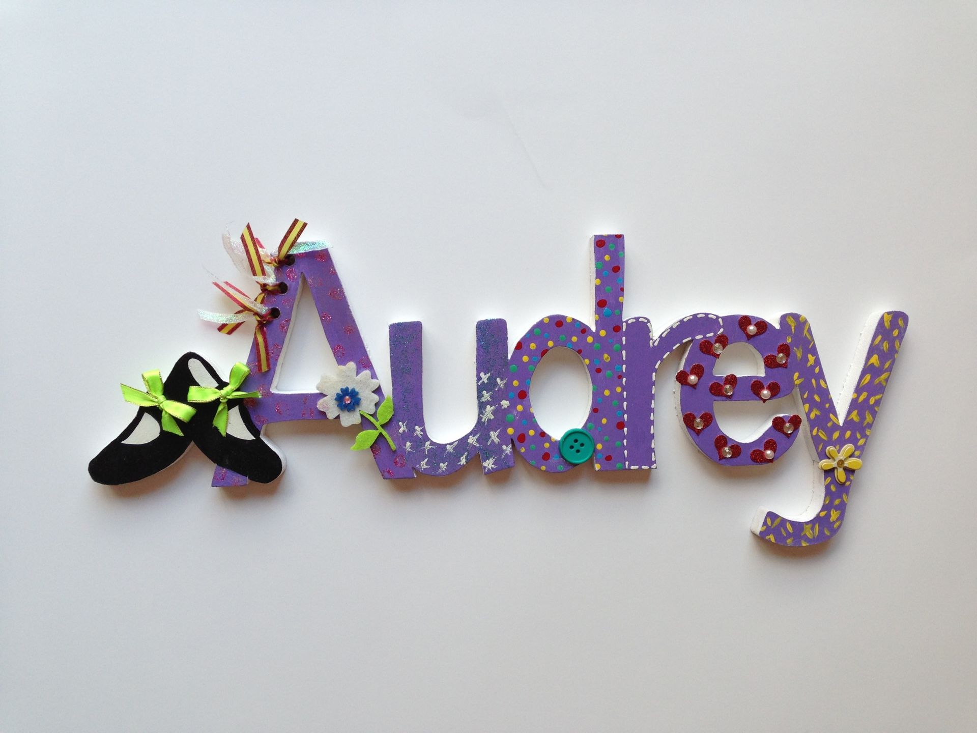 Hand Carved And Painted Wooden Names 3 