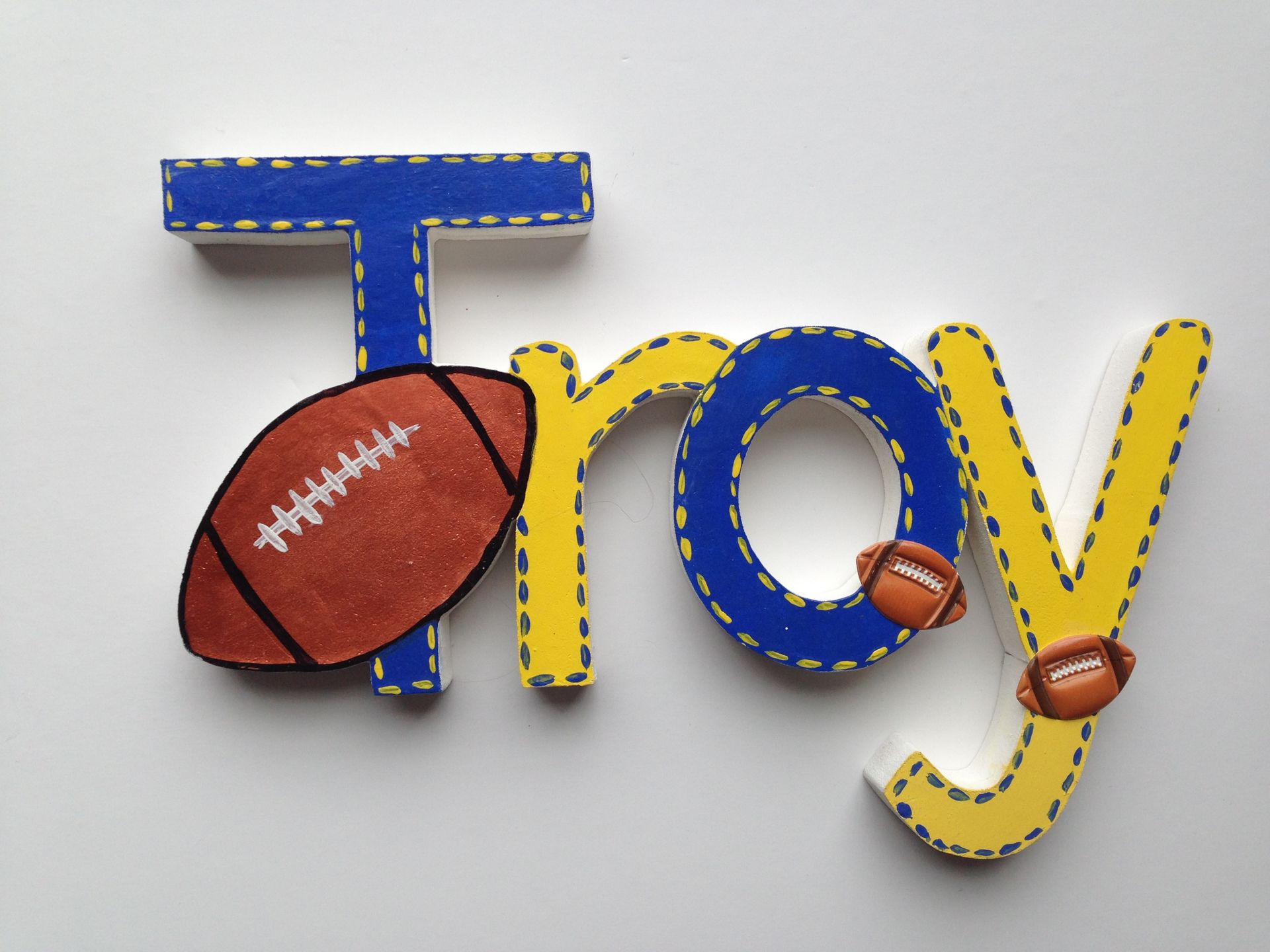 Hand Carved And Painted Wooden Names 6 