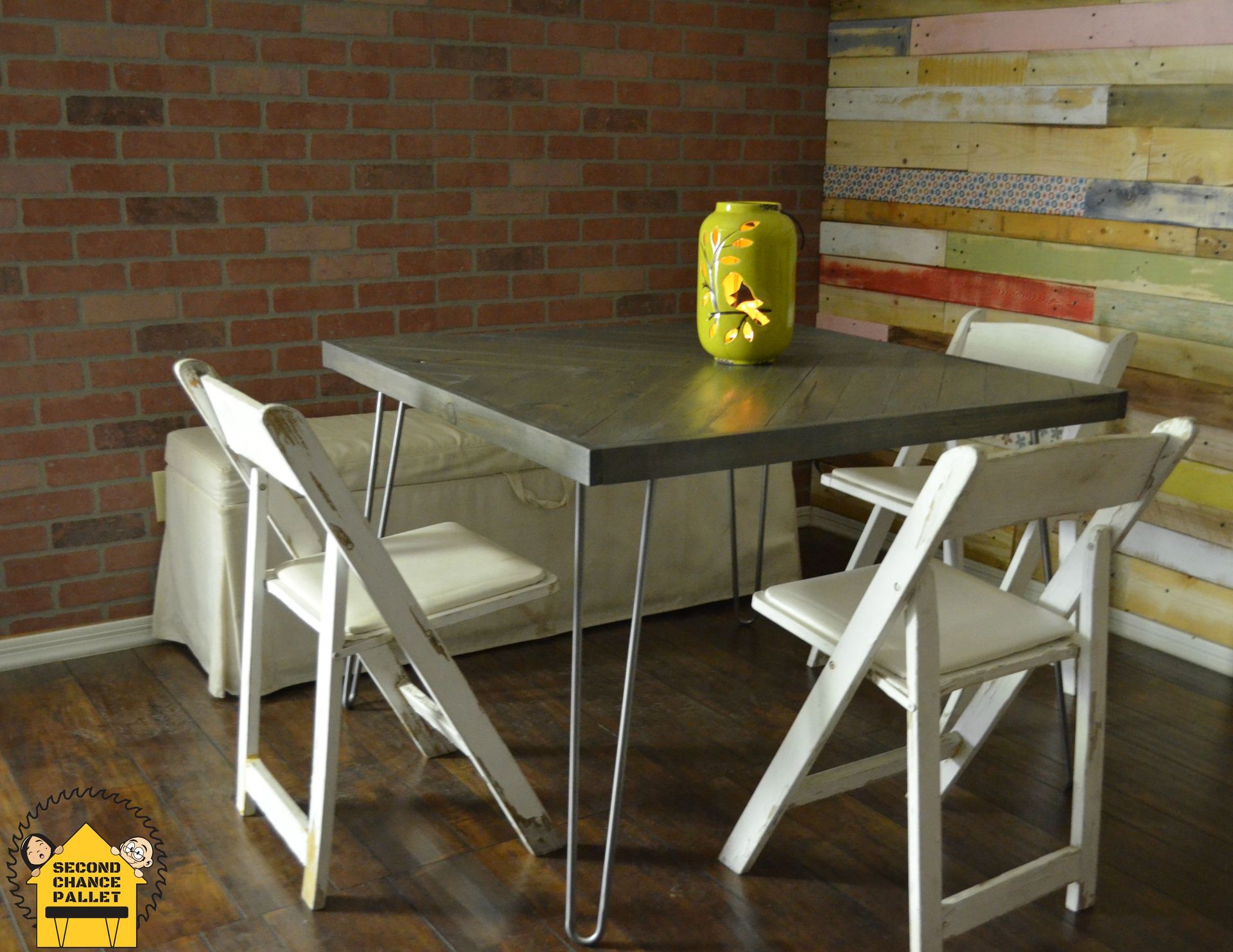 Reclaimed Dining Table-Handcrafted Herringbone Dining Table 3