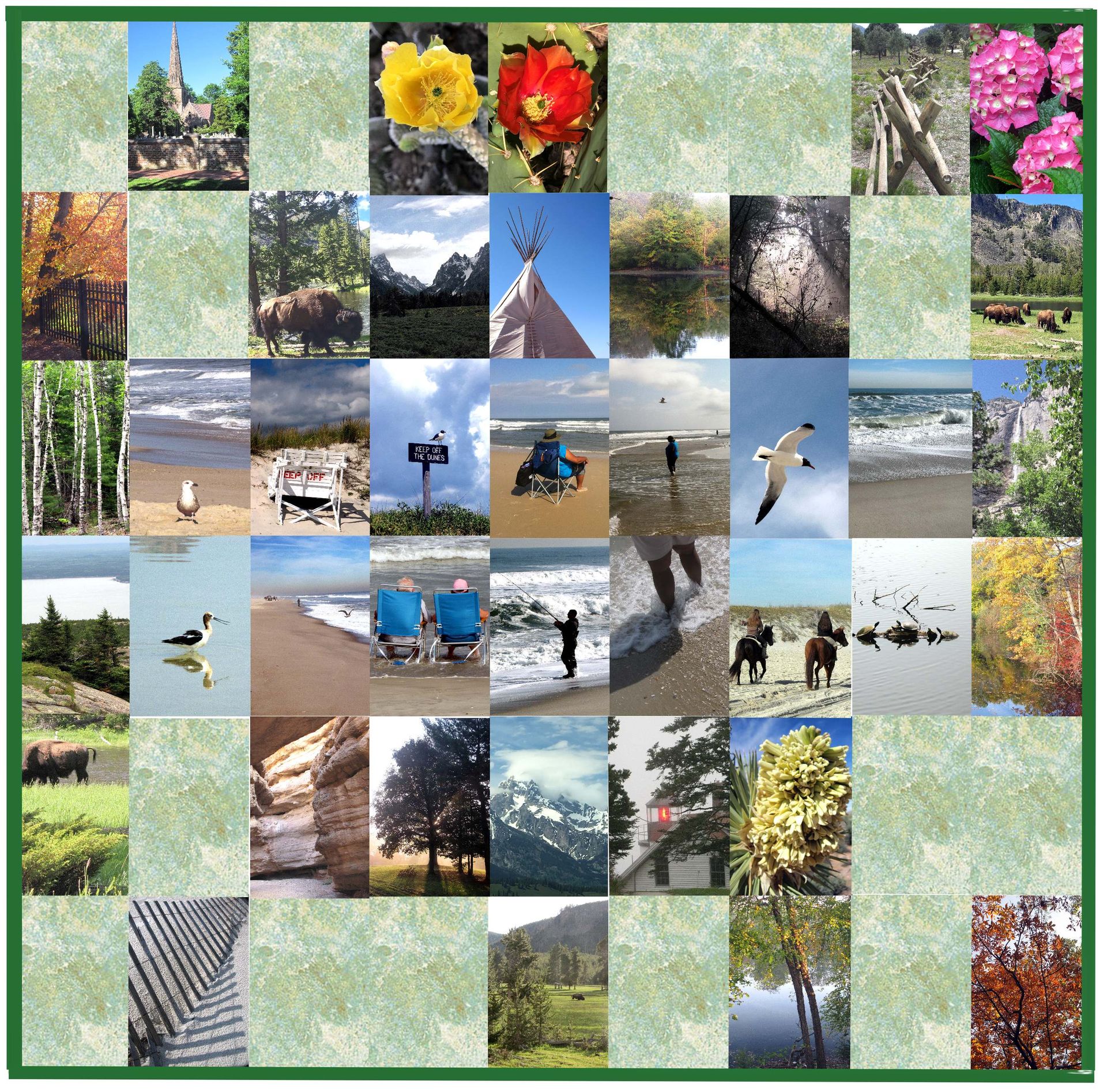Custom Made Photo Quilt Using Mixed Horiz & Vert Photos 2 