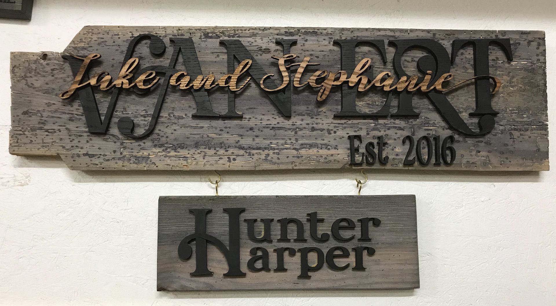 Last Name Established Sign Family Name Signs Wedding Gift Wood