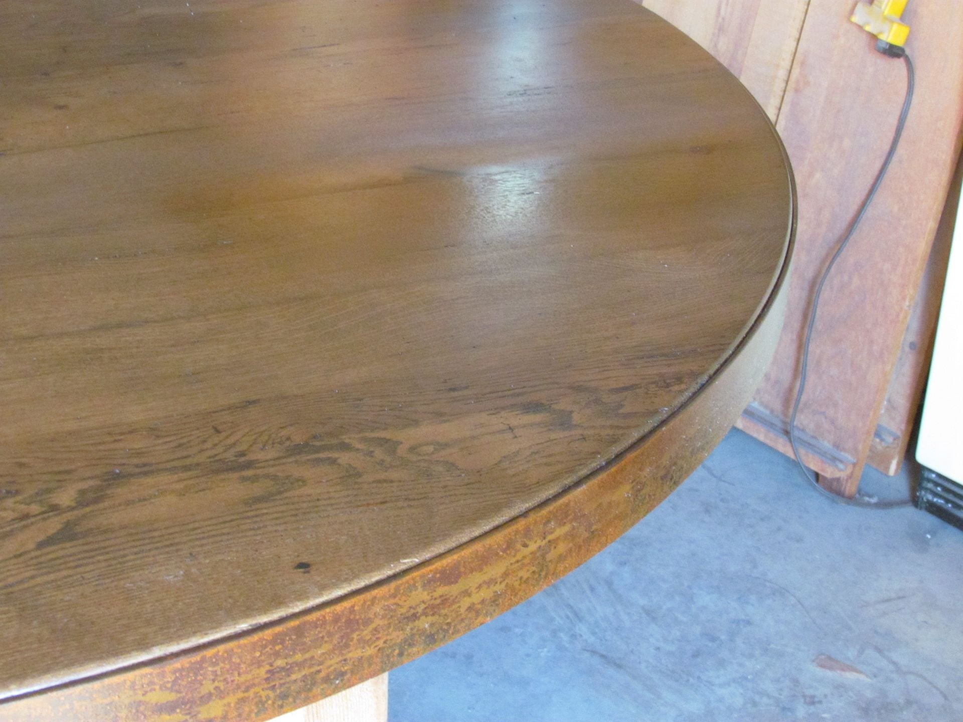 White Oak 72" Round Dining Table With Lazy Susan 3 