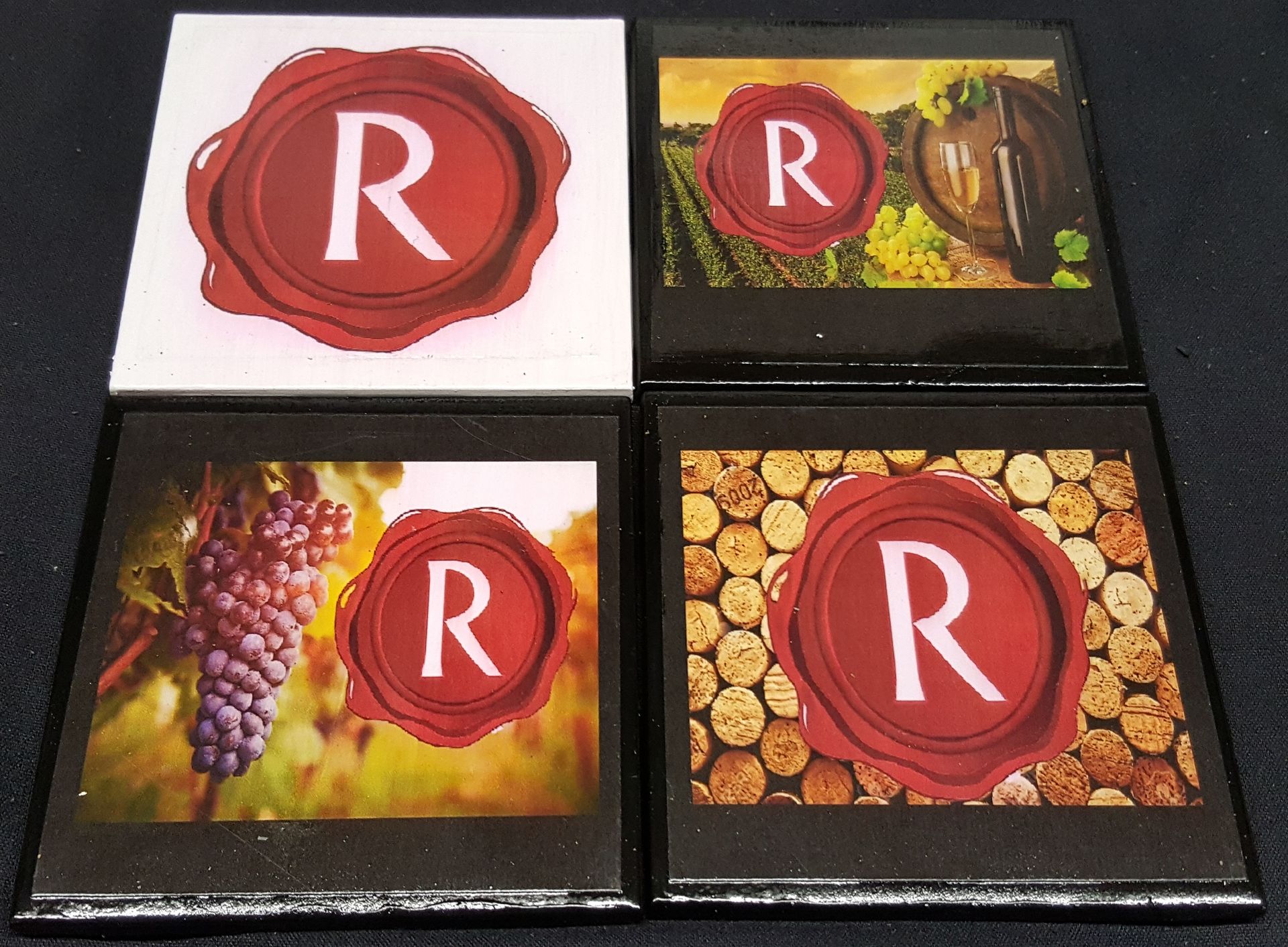 Custom Made Ceramic Tile Coaster Set That We Made For Renault Winery