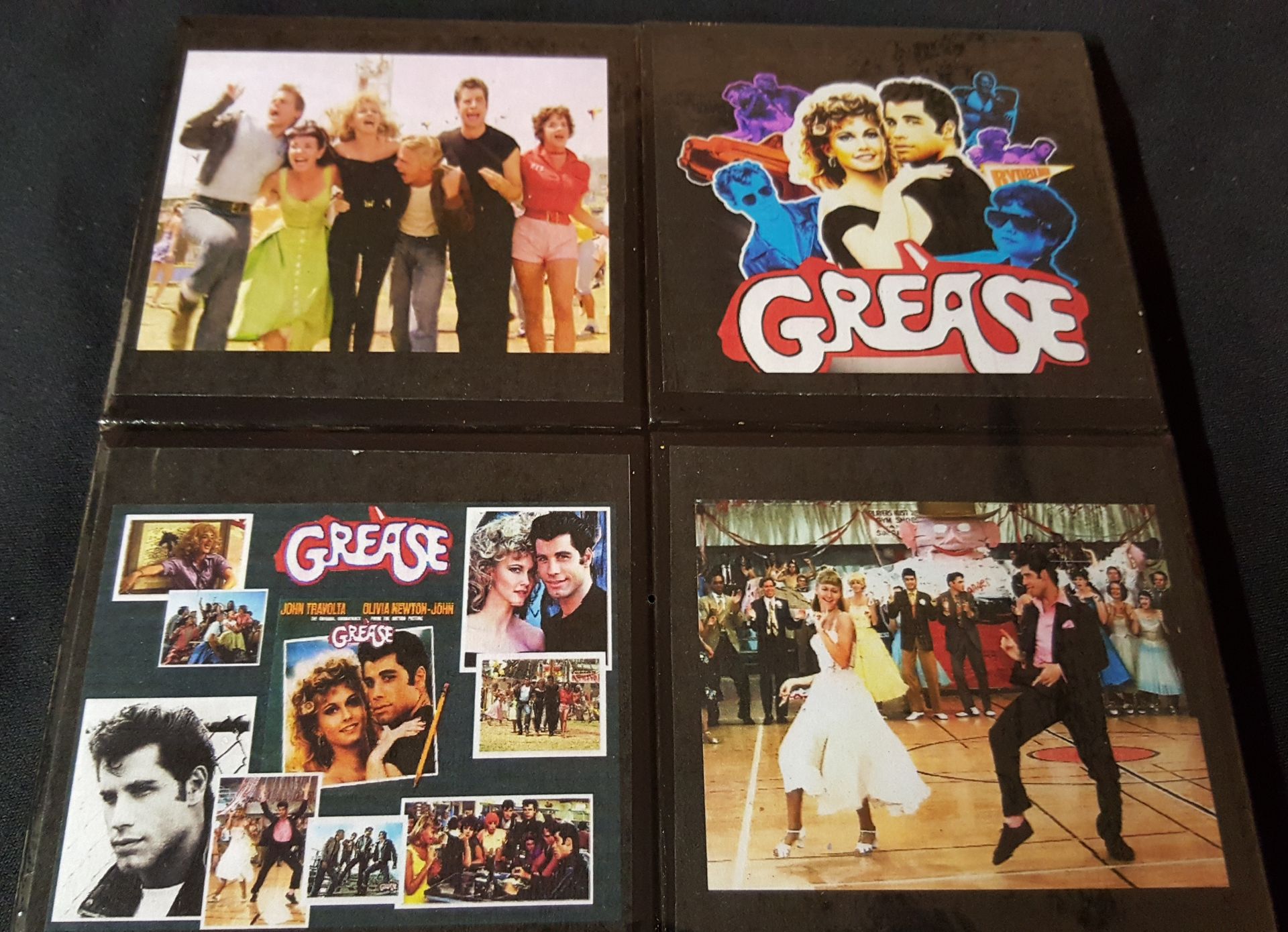 Grease Ceramic Tile Drink Coaster Set